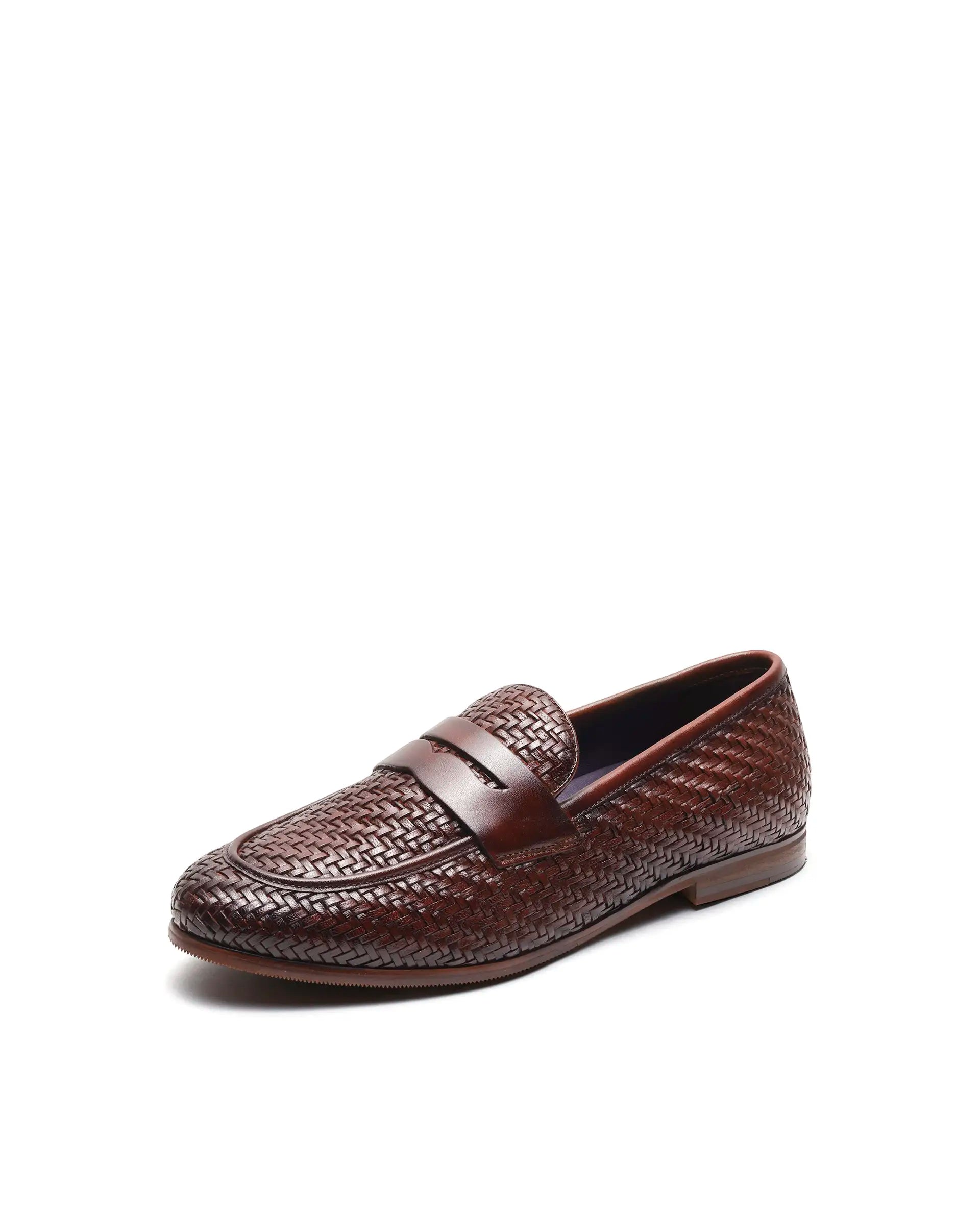 Rare Rabbit Men's Milano Tan Leather Mocassin
