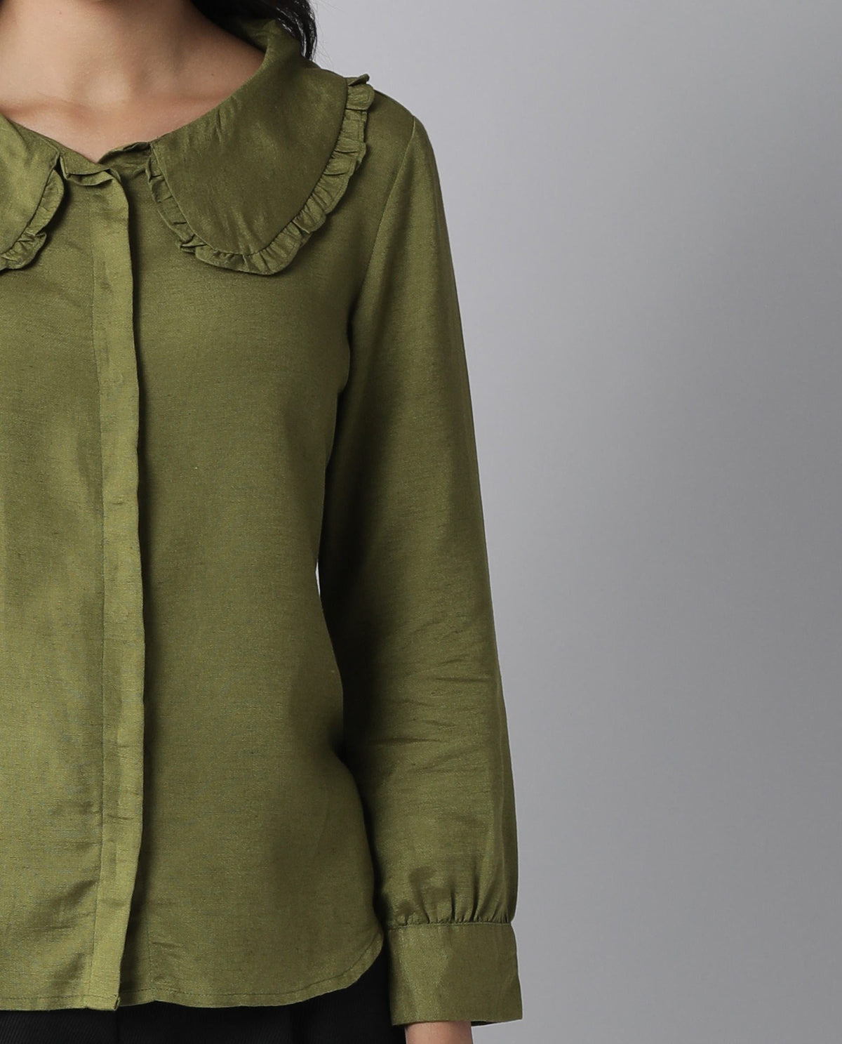 Rareism Women Minty Green Top Full Sleeves Solid
