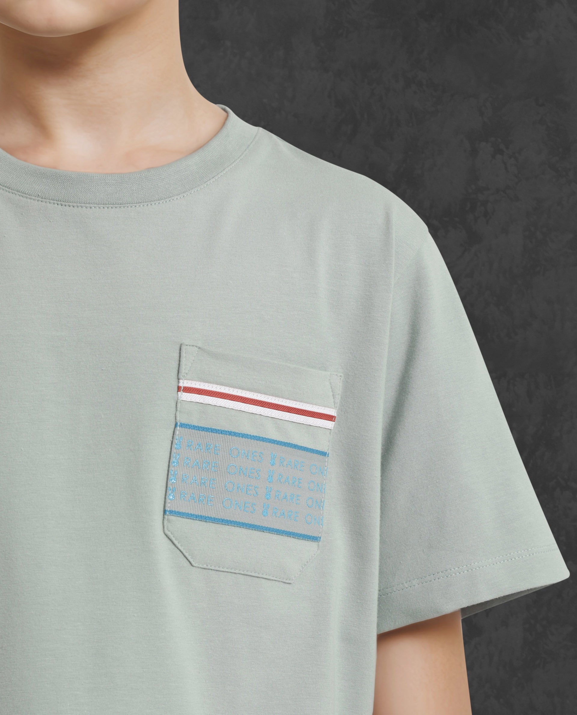 Rare Ones Kids Mitch Green Cotton Half Sleeves Crew Neck Statement Print T-Shirt