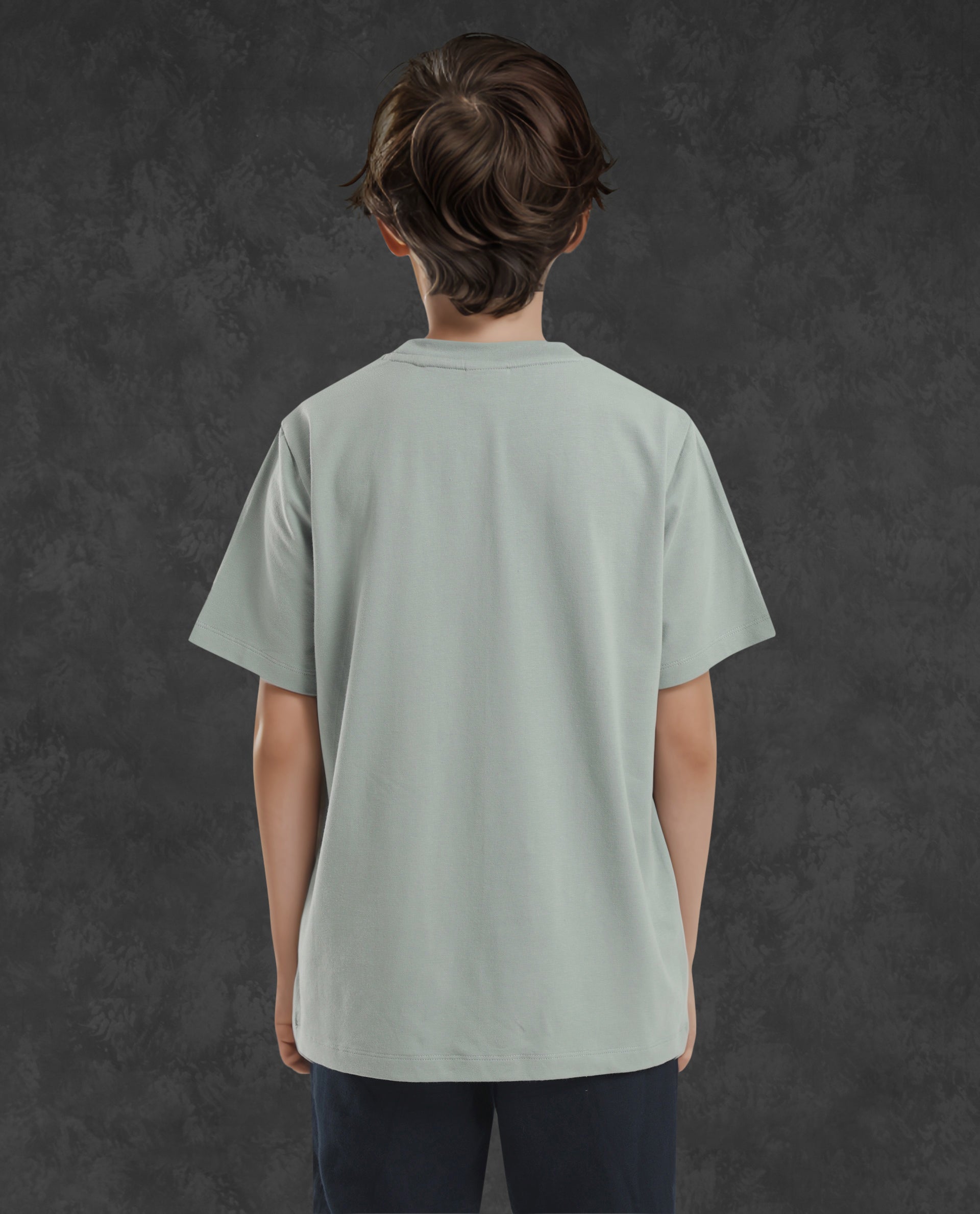 Rare Ones Kids Mitch Green Cotton Half Sleeves Crew Neck Statement Print T-Shirt