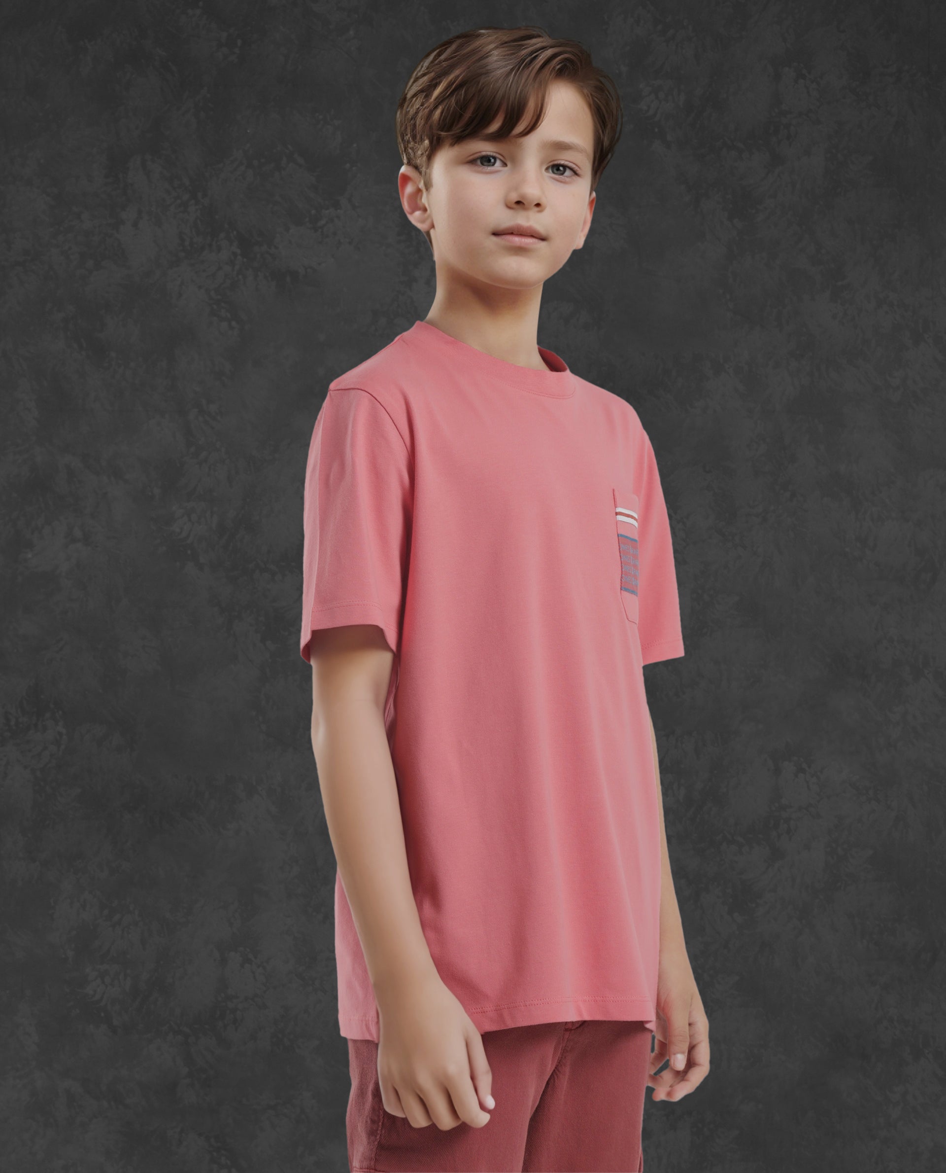 Rare Ones Kids Mitch Pink Cotton Full Sleeves Crew Neck Statement Print T-Shirt