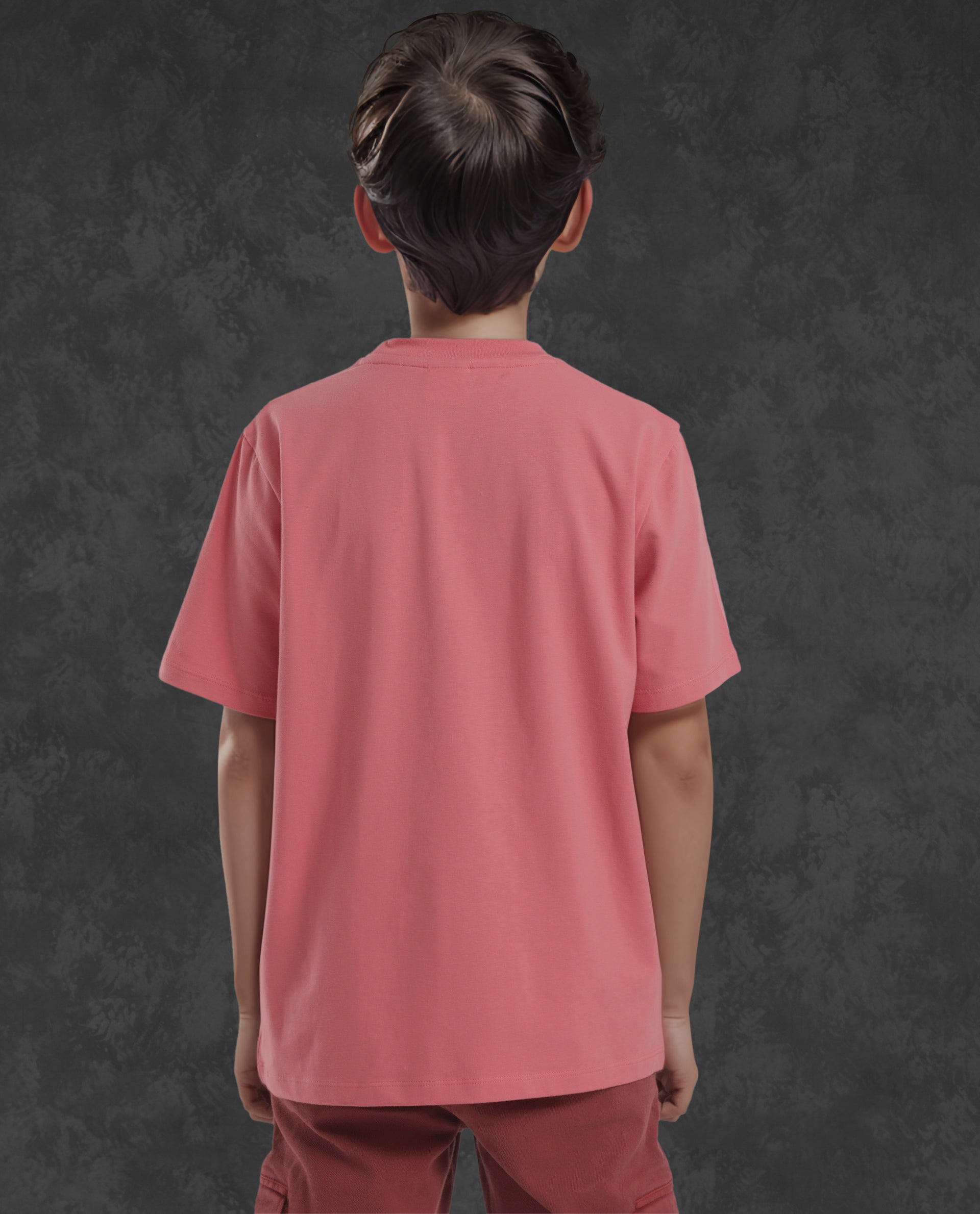 Rare Ones Kids Mitch Pink Cotton Full Sleeves Crew Neck Statement Print T-Shirt