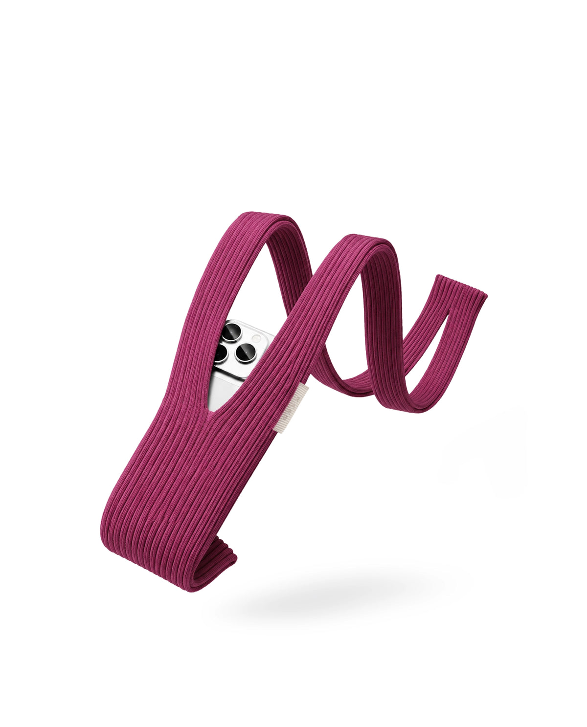 Rareism Women's Mobile Pouch Fluorescent Pink Polyester   Striped Mobile Pouches