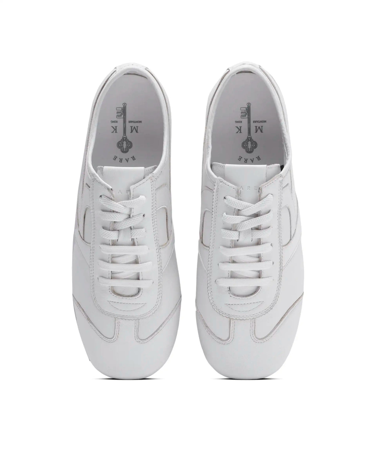 Rarez Men's Montare White Leather Sneaker