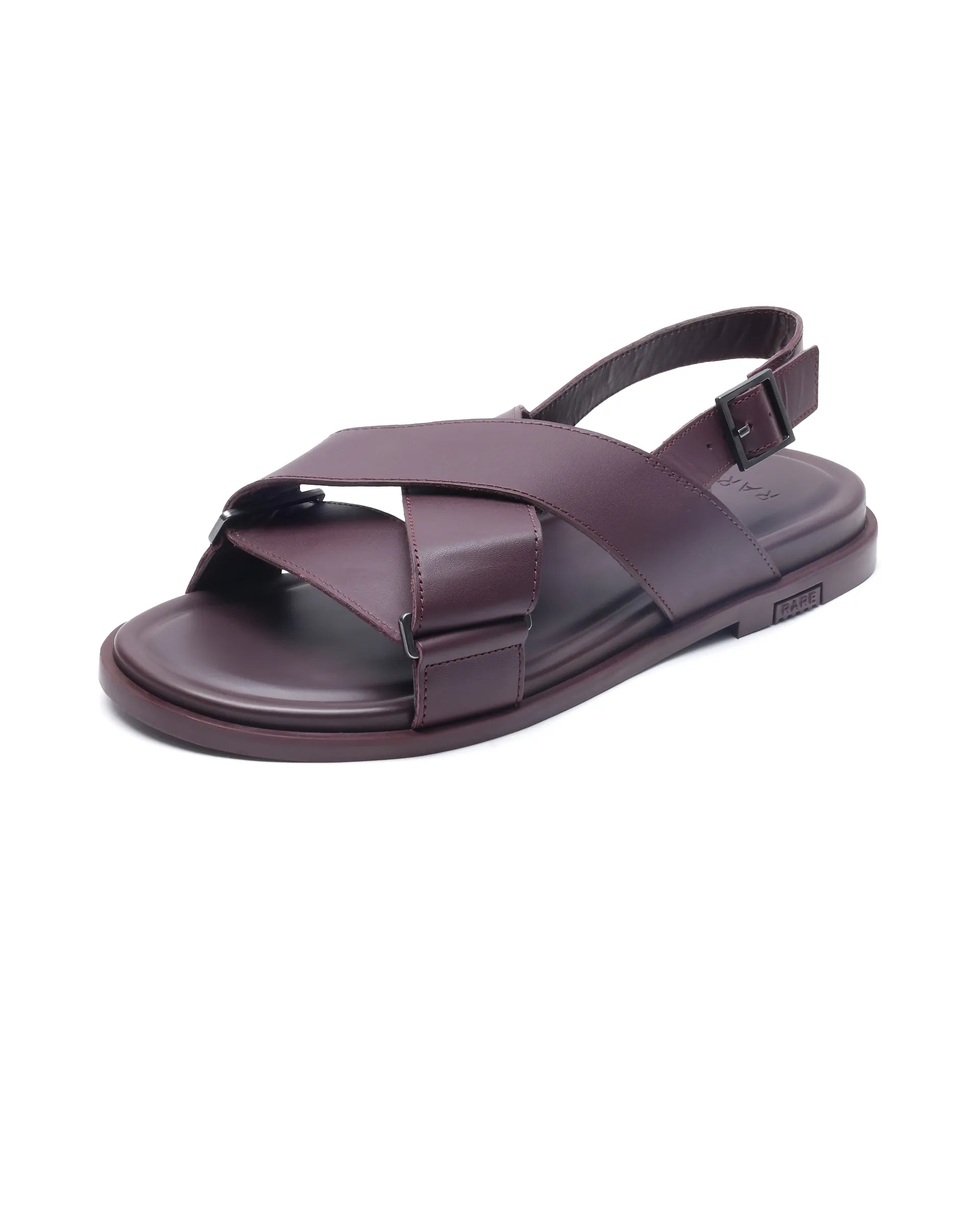 Rare Rabbit Men Monz Bordo Slip-On Closure Sandal