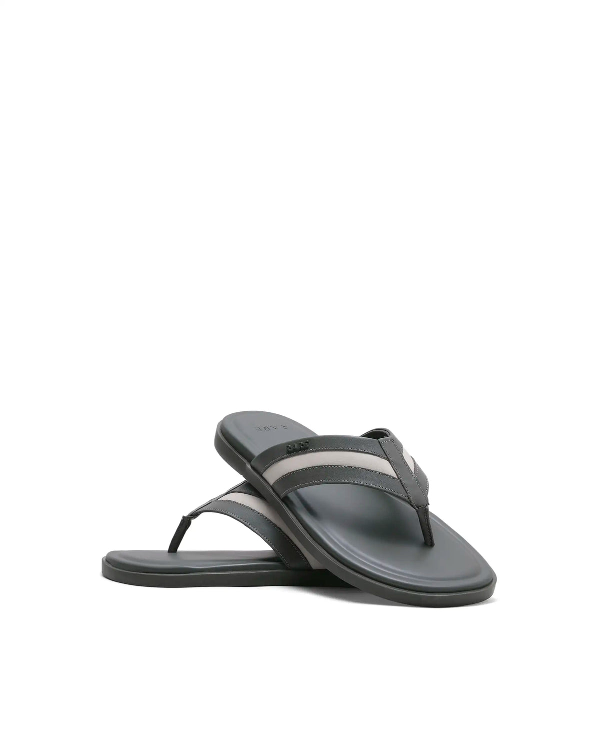 Rarez Men's Nate Olive/Ecru Leather Regular Sandal