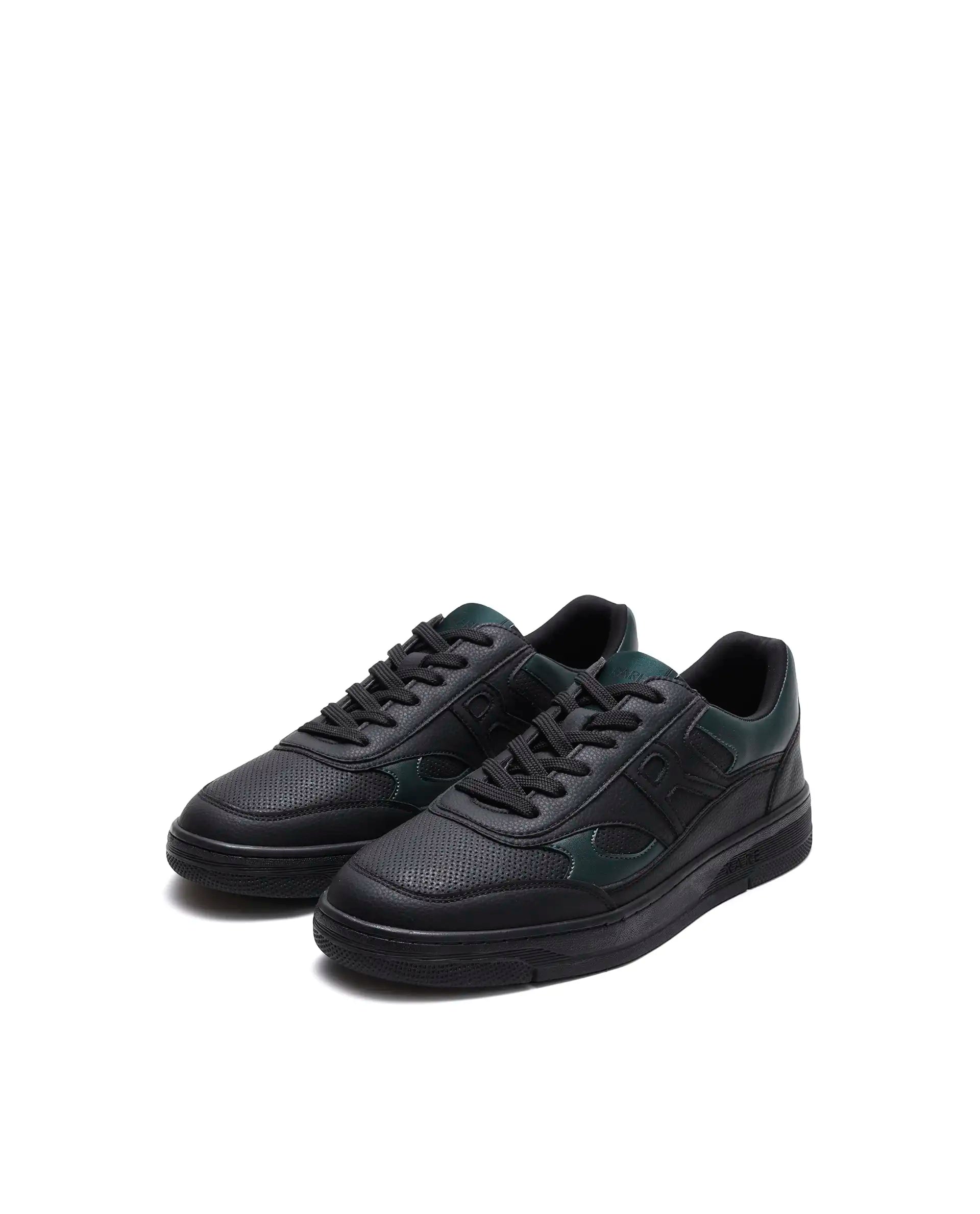 Rarez Men's Navo Black Micro Fiber Sneaker
