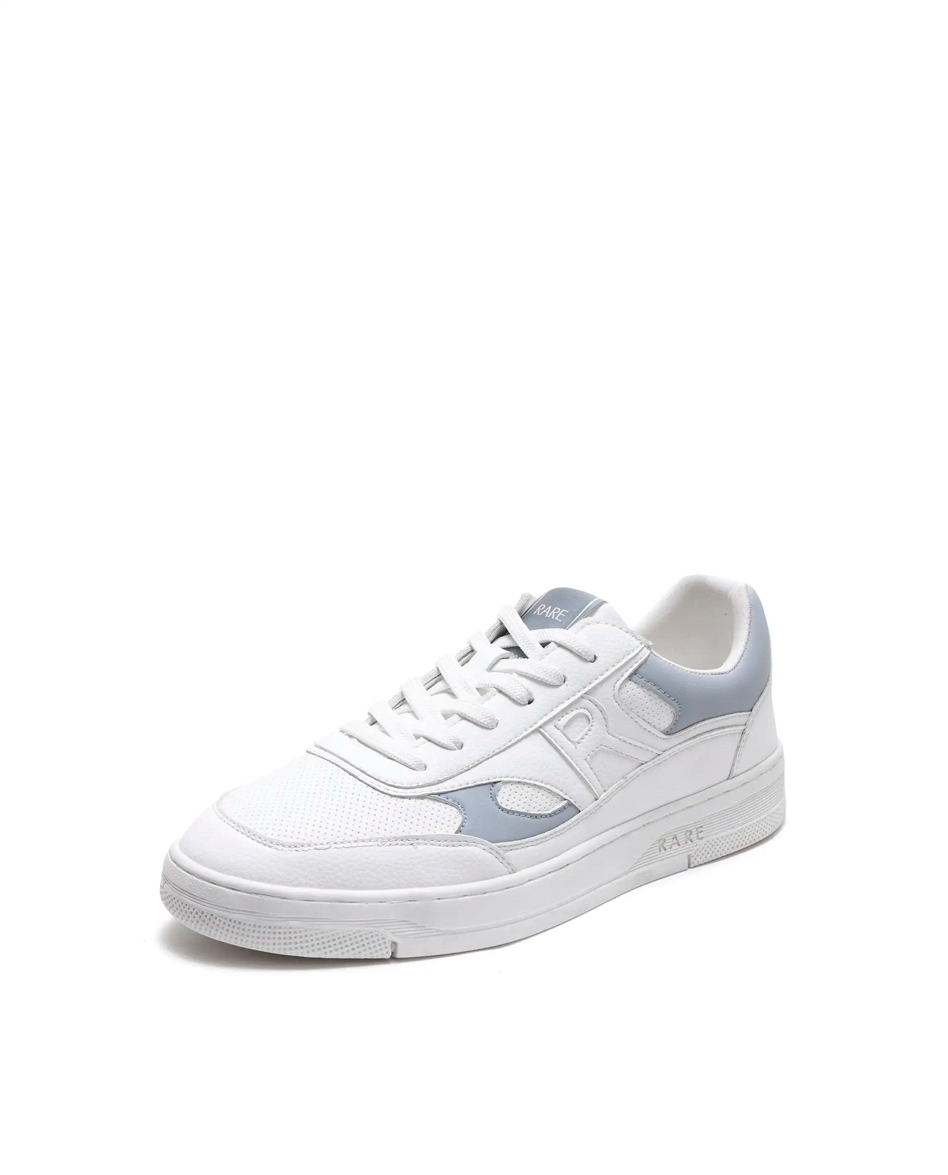 Rarez Men's Navo White Micro Fiber Sneaker