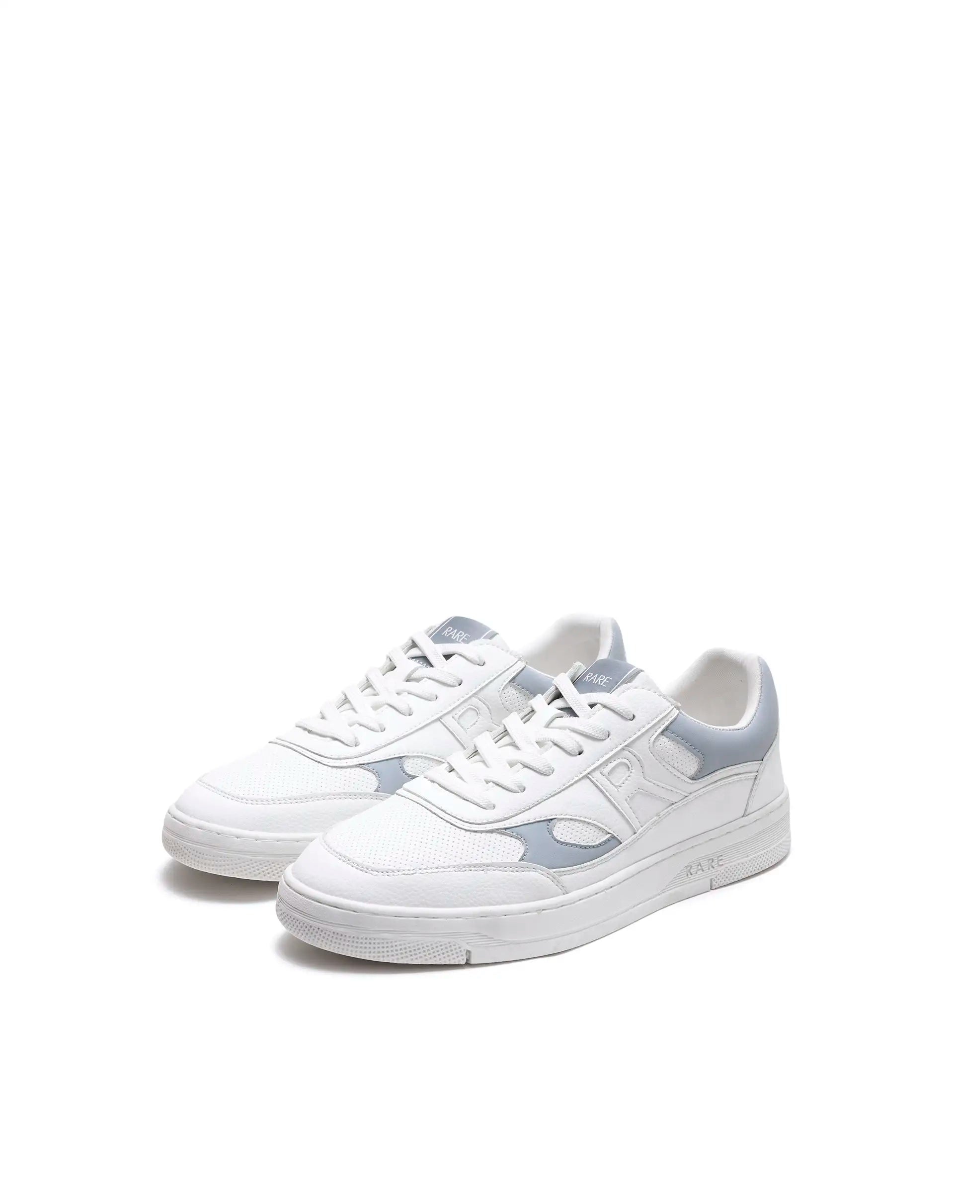 Rarez Men's Navo White Micro Fiber Sneaker