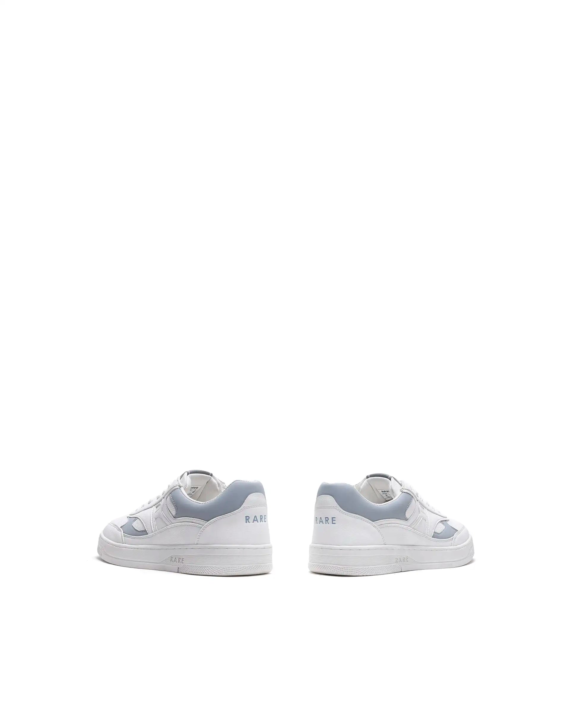 Rarez Men's Navo White Micro Fiber Sneaker