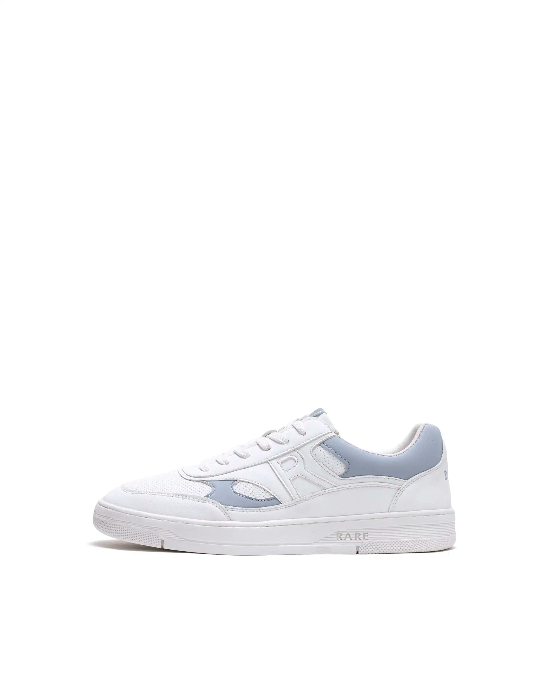 Rarez Men's Navo White Micro Fiber Sneaker