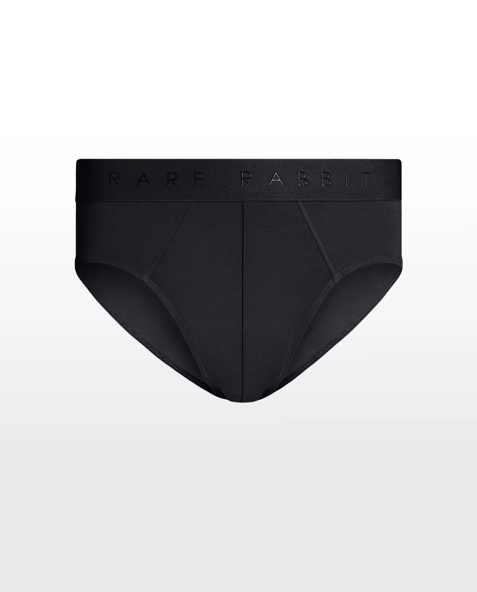 Rare Rabbit Men Near Black Soft Cotton Stretch Briefs (Pack Of 3)