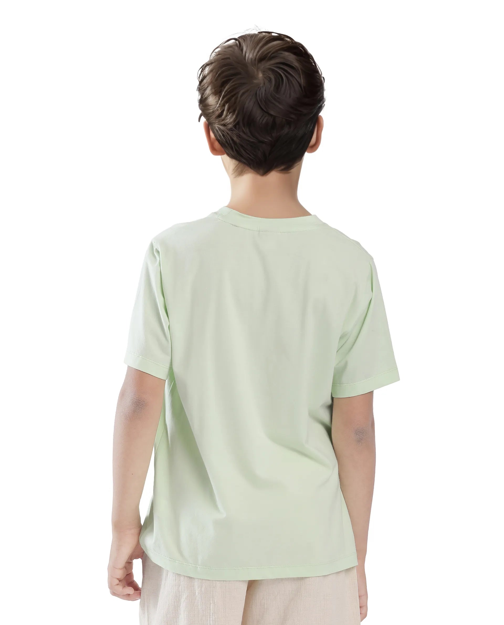 Rare Ones Kids Nemo Light Green Cotton Blend Short Sleeve Crew Neck Print T-Shirt