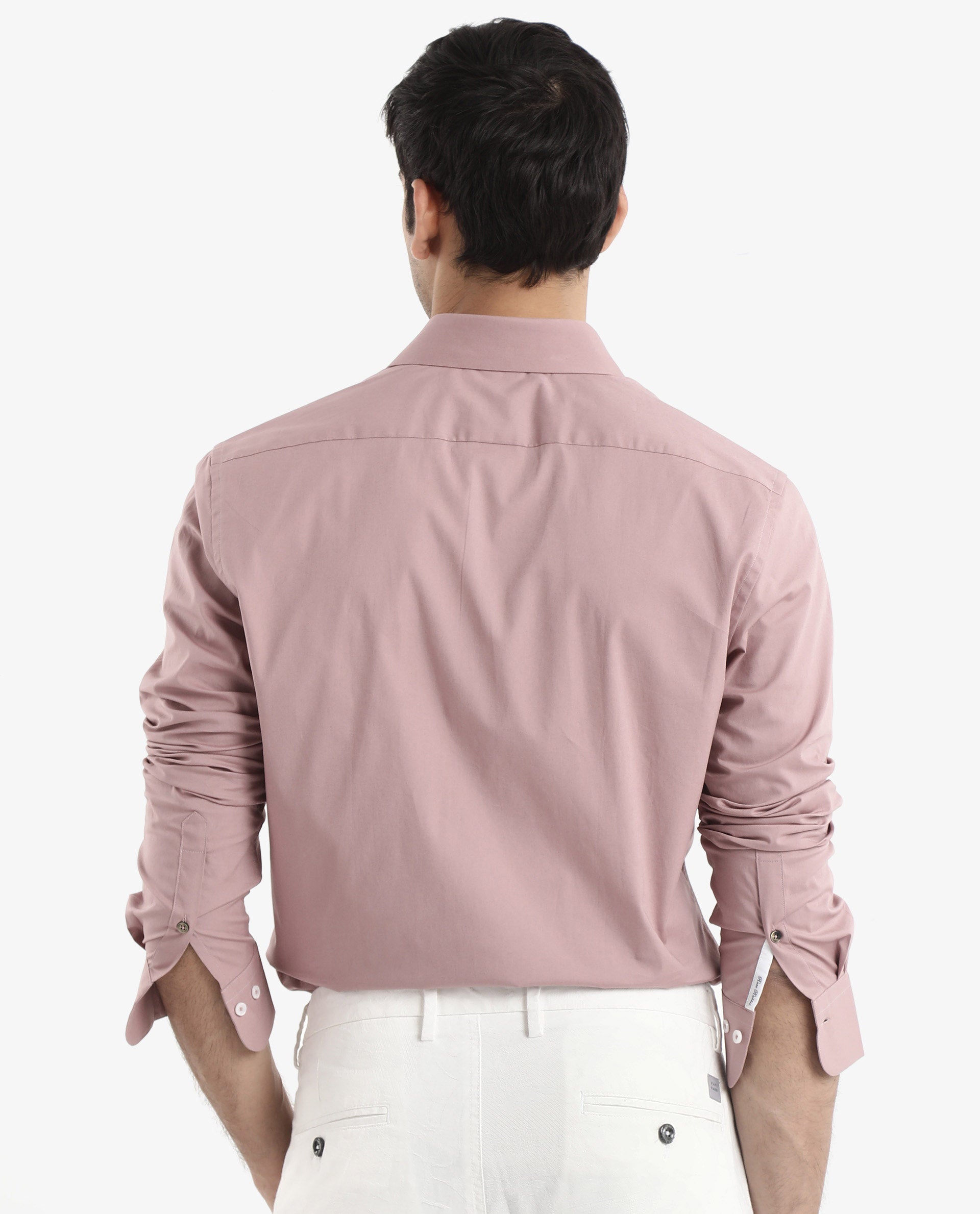 Rare Rabbit Men Neutron-9 Dusky Pink Cotton Fabric Full Sleeves Regular Fit Solid Shirt