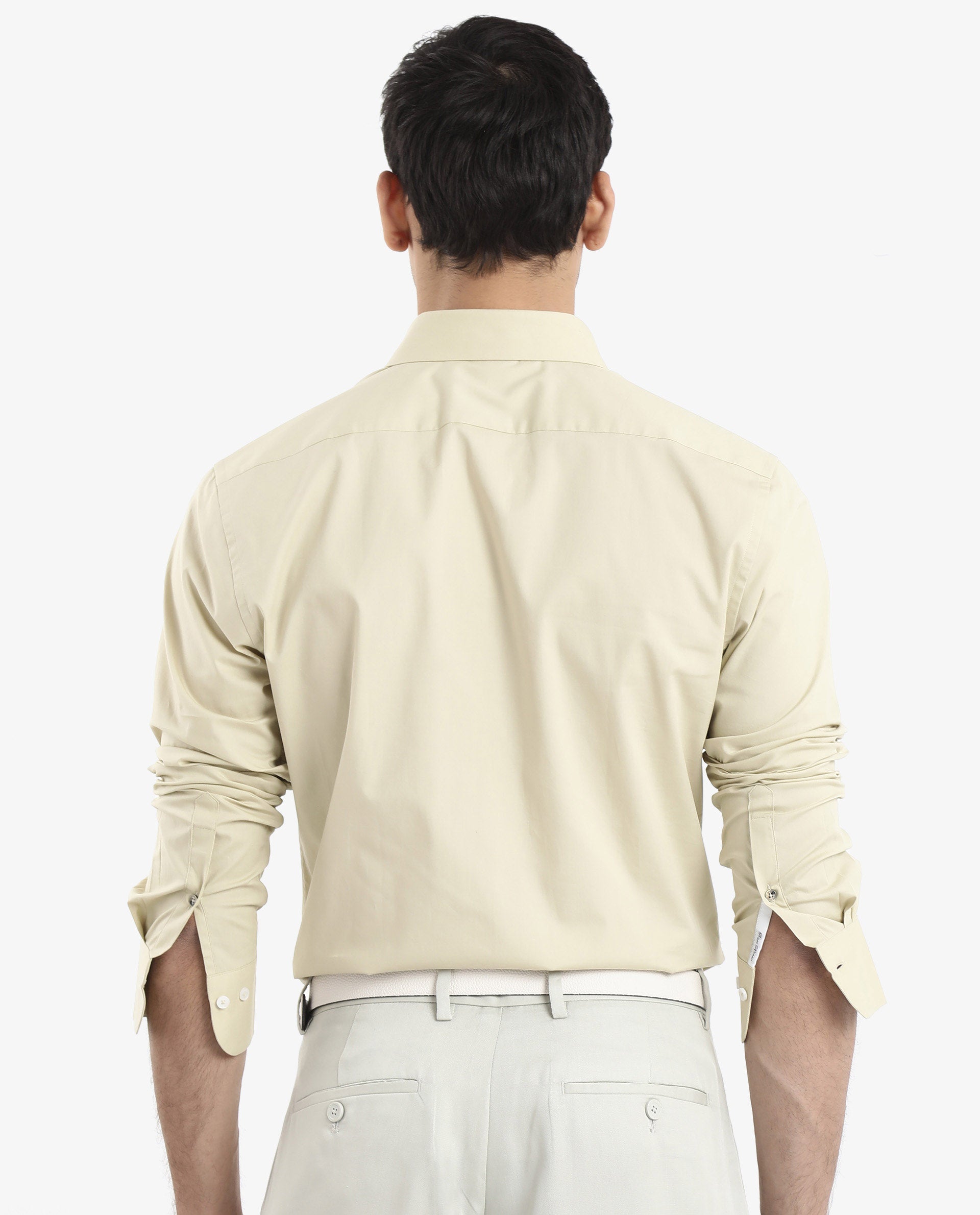 Rare Rabbit Men Neutron-9 Pastel Green Cotton Fabric Full Sleeves Regular Fit Solid Shirt