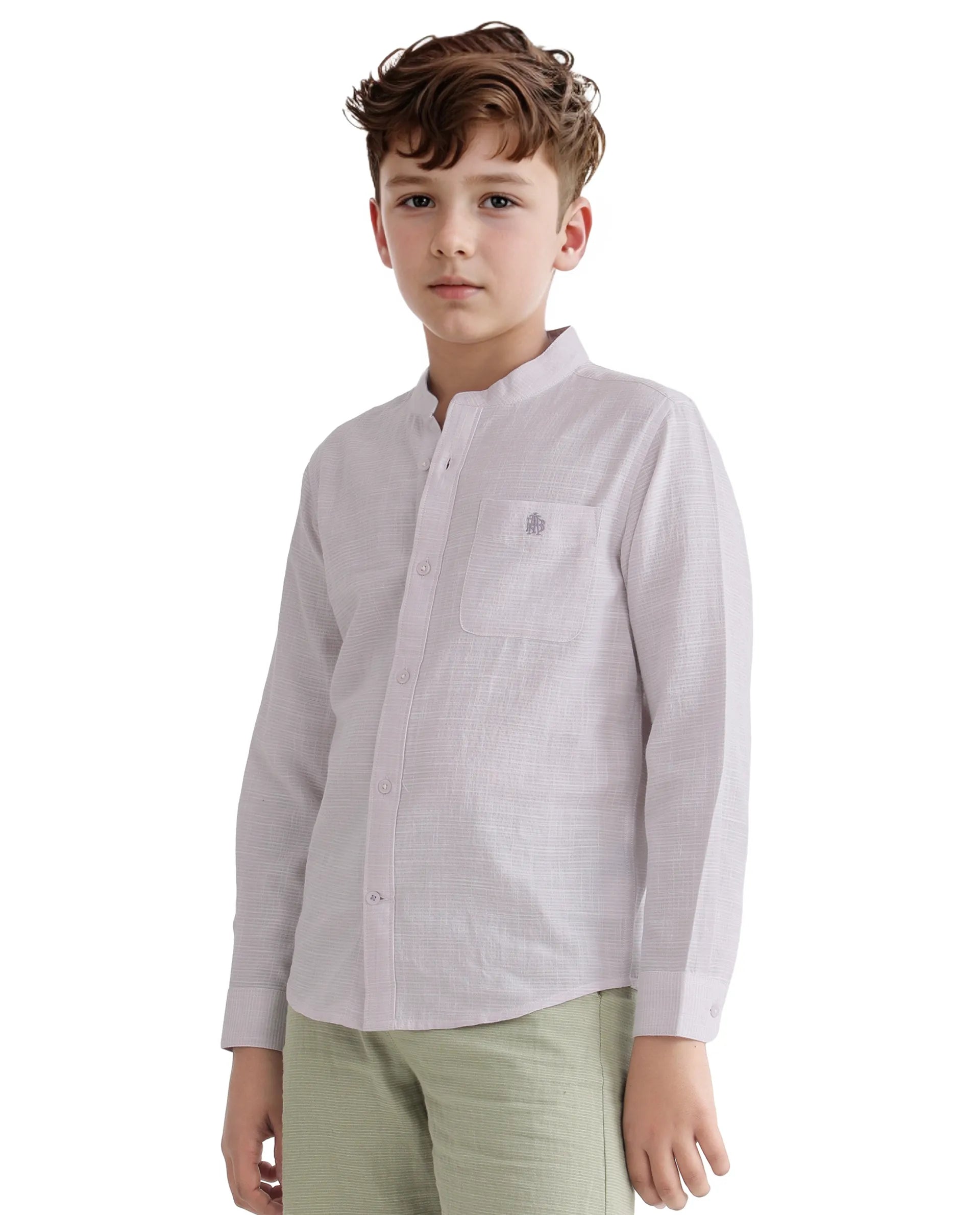 Rare Ones Kids Nexo Purple Cotton Half Sleeve Button Striped Regular Fit Shirt