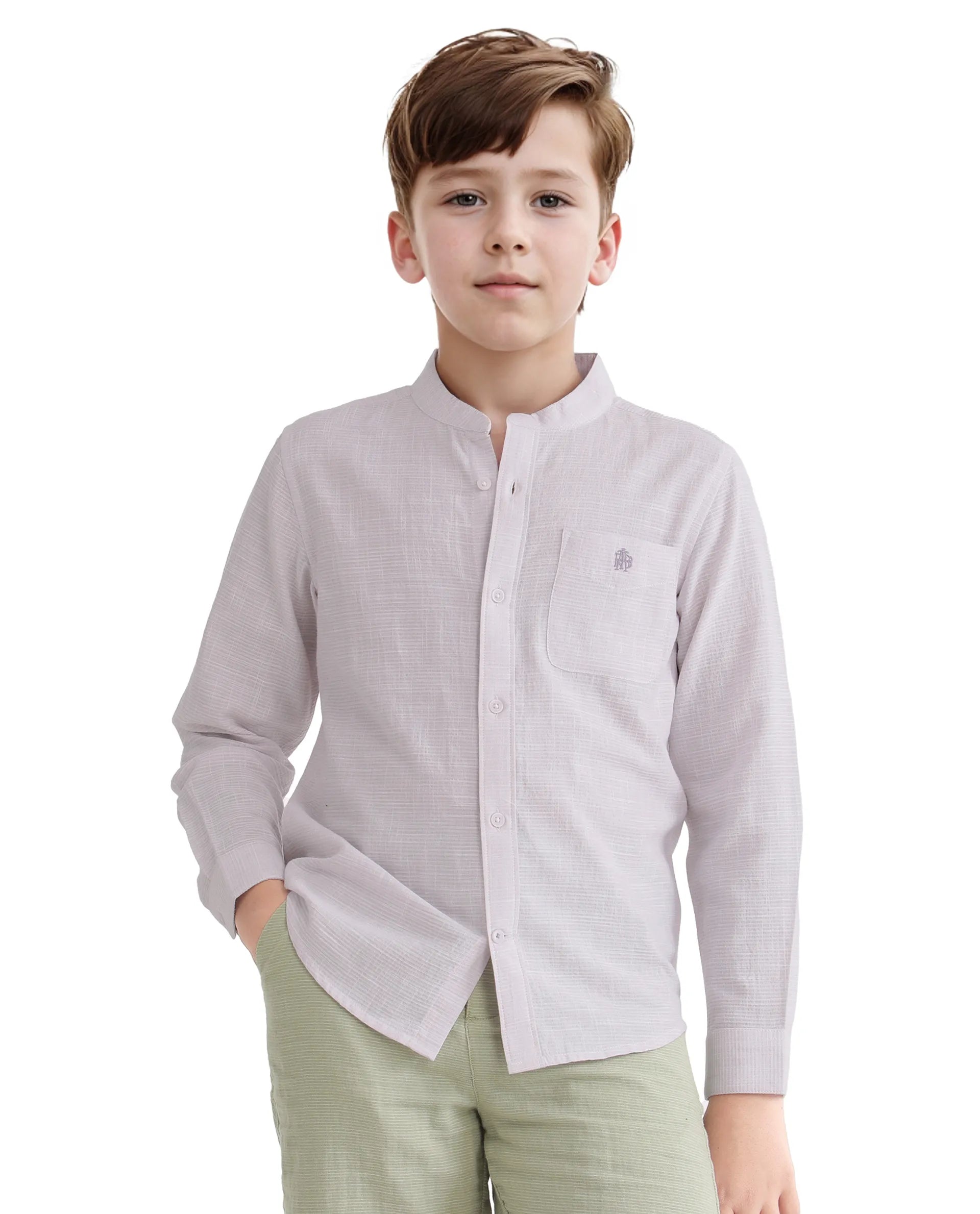 Rare Ones Kids Nexo Purple Cotton Half Sleeve Button Striped Regular Fit Shirt