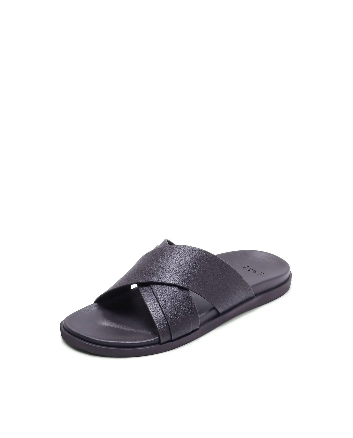 Rarez Men's Niro Dark Prune Leather Regular Sandal