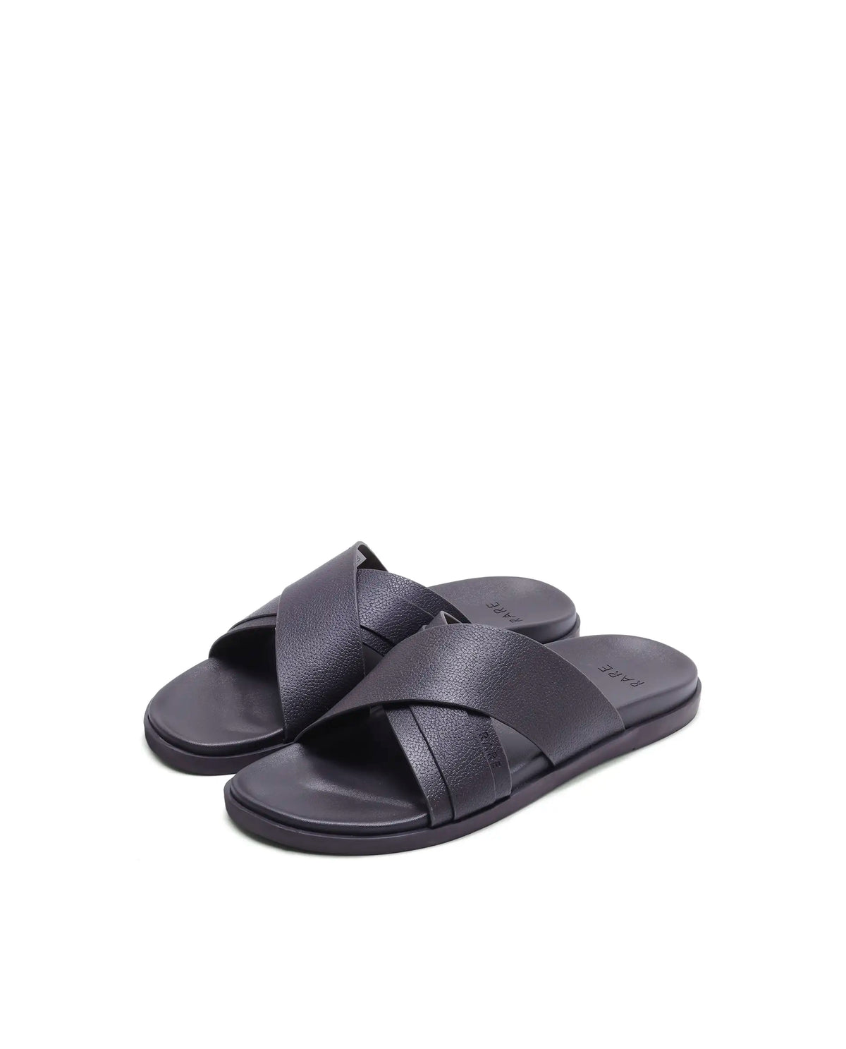 Rarez Men's Niro Dark Prune Leather Regular Sandal
