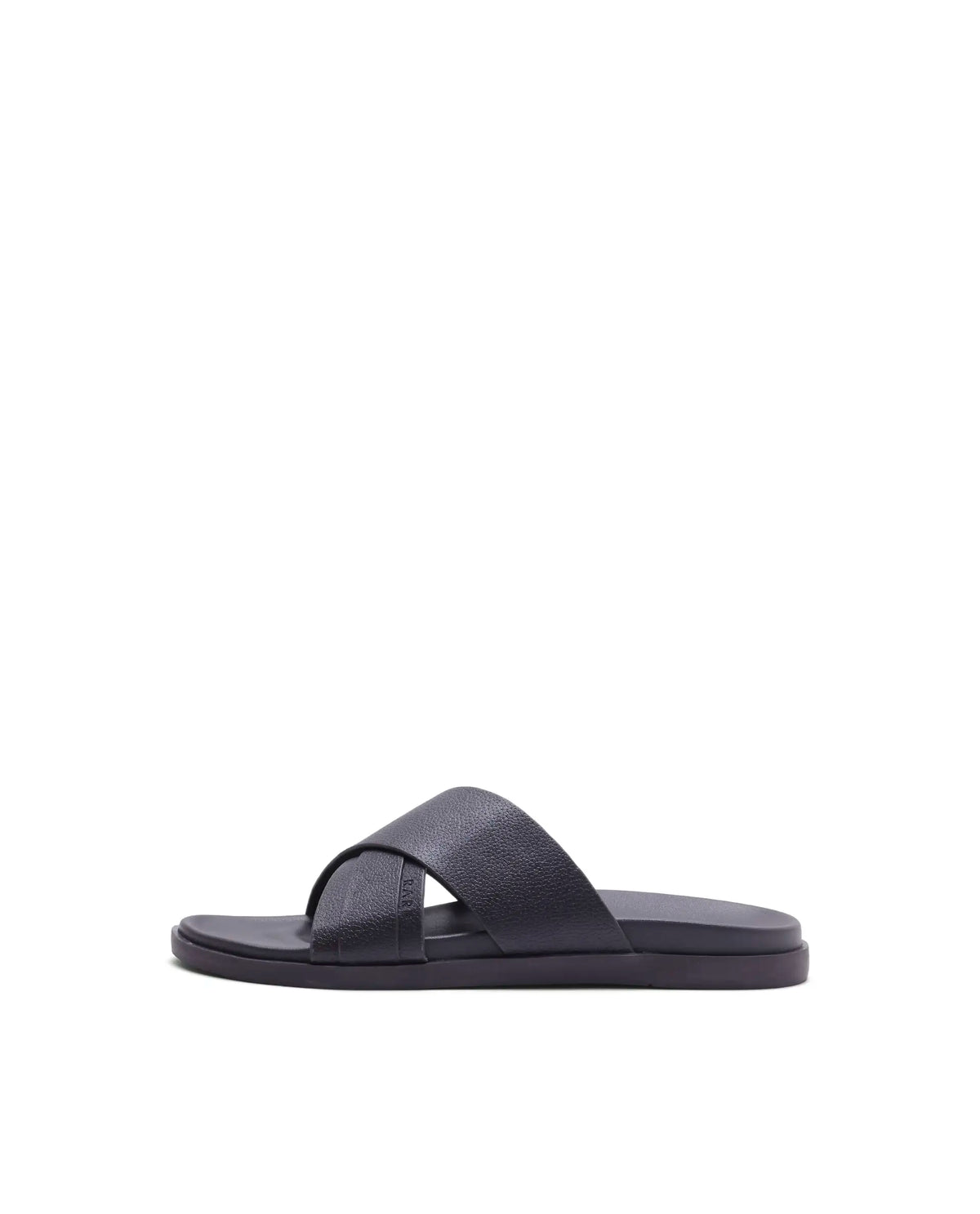 Rarez Men's Niro Dark Prune Leather Regular Sandal
