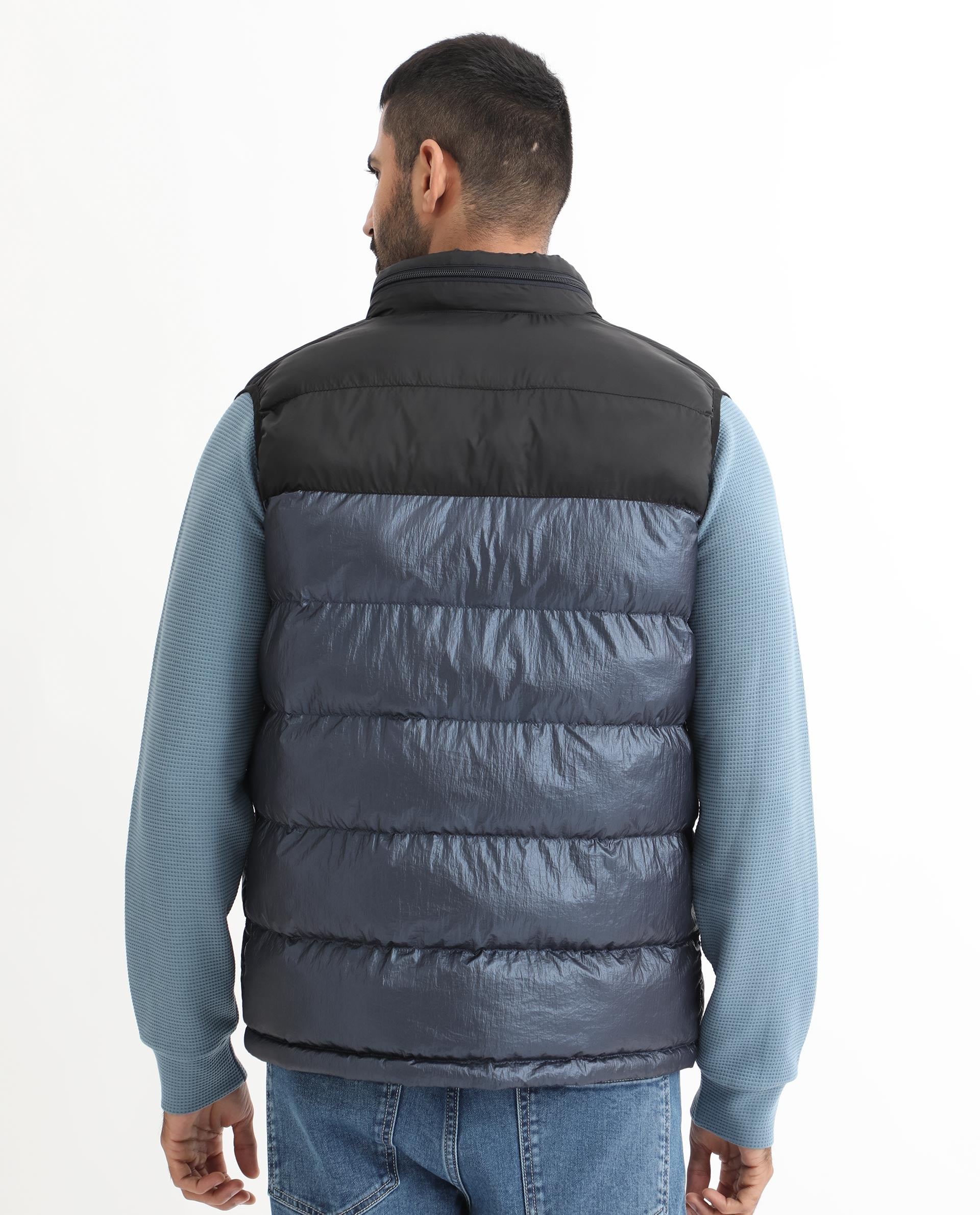 Rare Rabbit Mens Sven Teal Sweatshirt Cotton Polyester Fabric Round Neck Knitted Full Sleeves Comfortable Fit