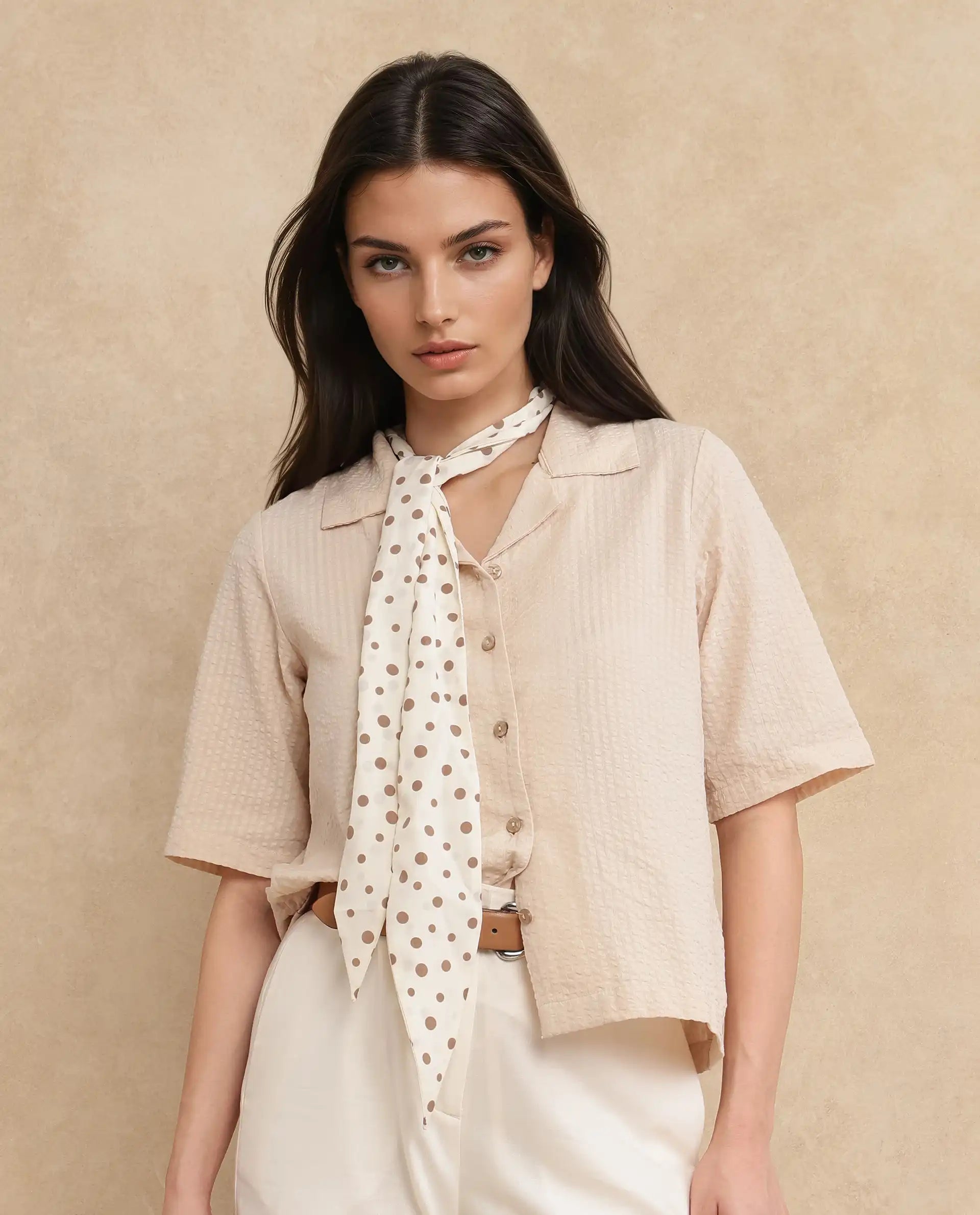 Rareism Women Nomiki Beige Plain Top