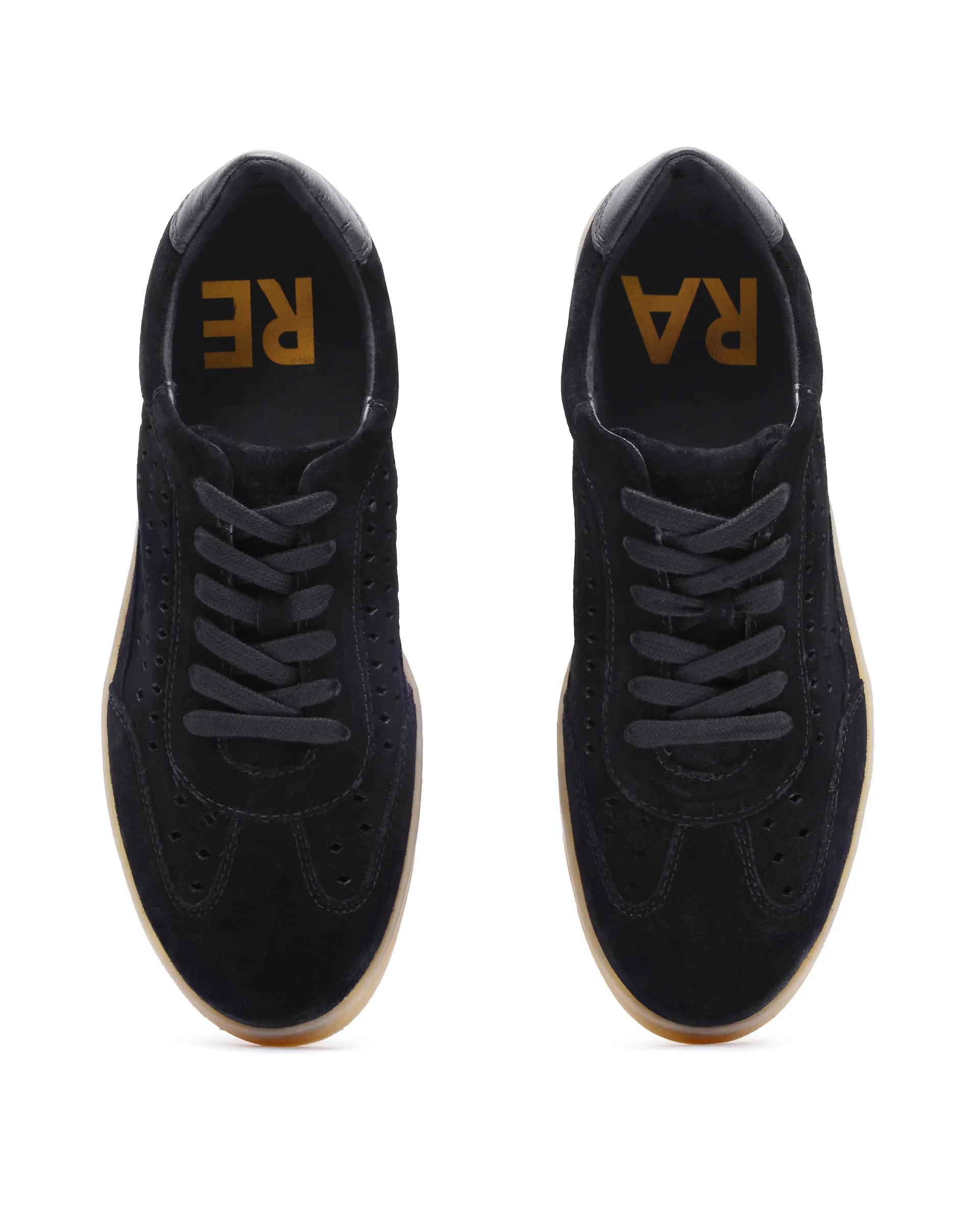 Rare Rabbit Men Norma Black Suede Lace-Up Closure Sneaker