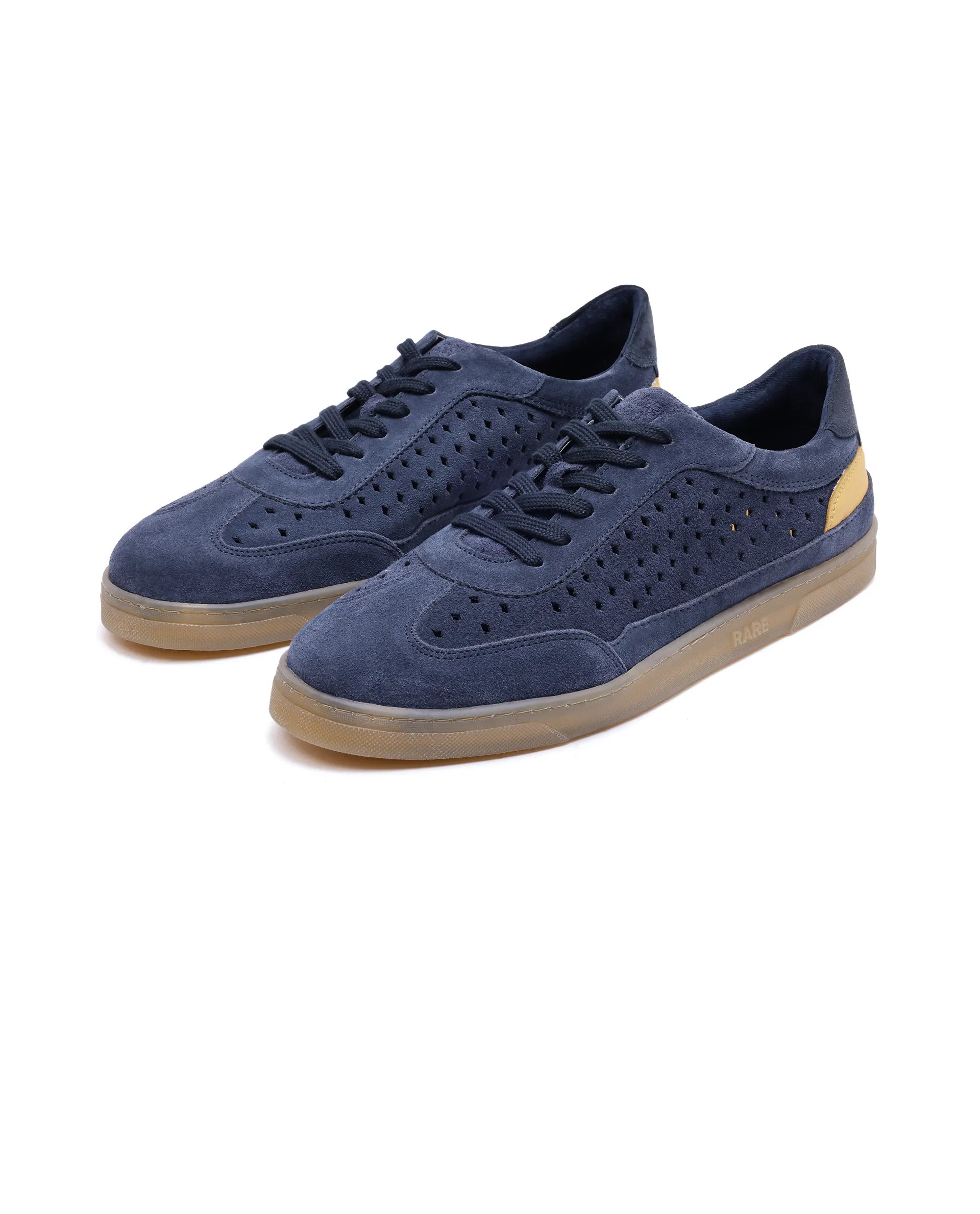 Rare Rabbit Men Norma Navy Suede Lace-Up Closure Sneaker