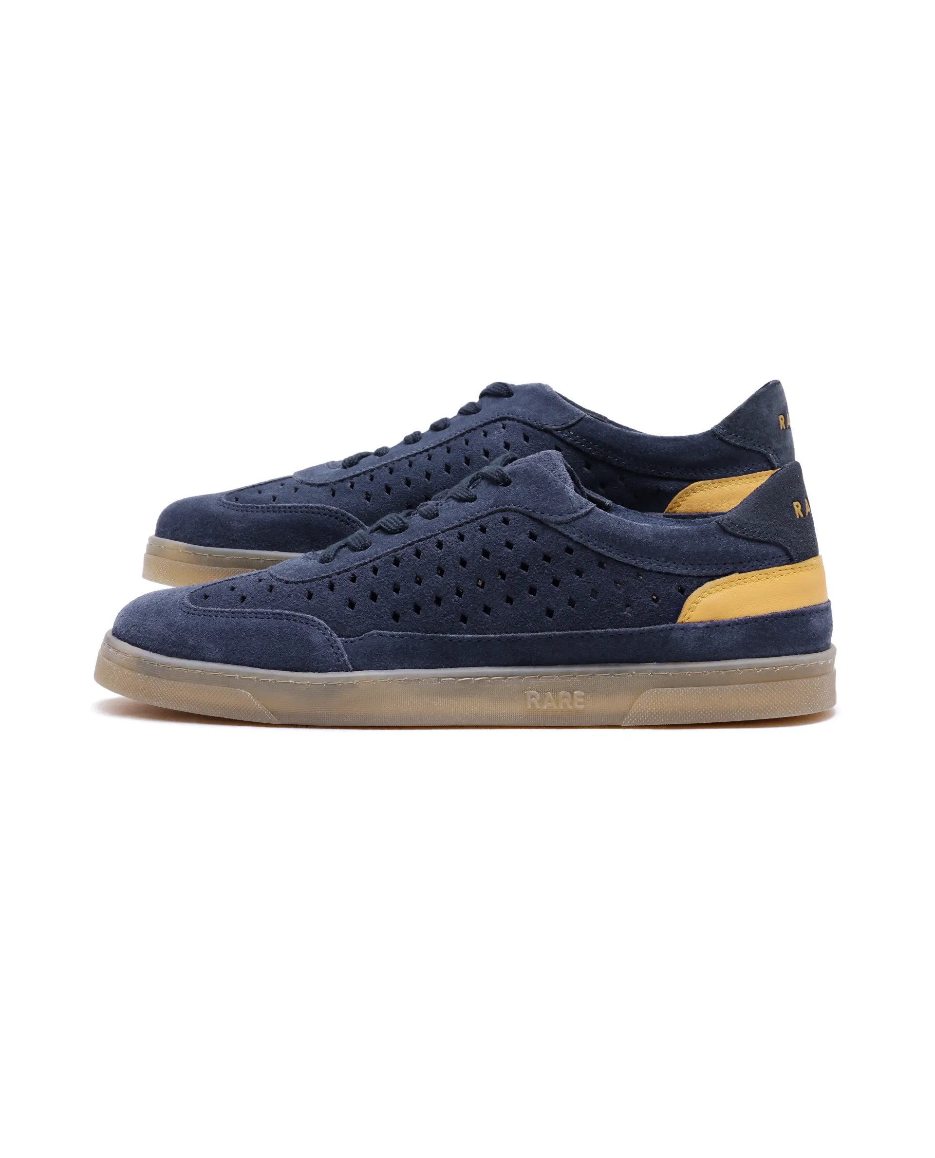 Rare Rabbit Men Norma Navy Suede Lace-Up Closure Sneaker