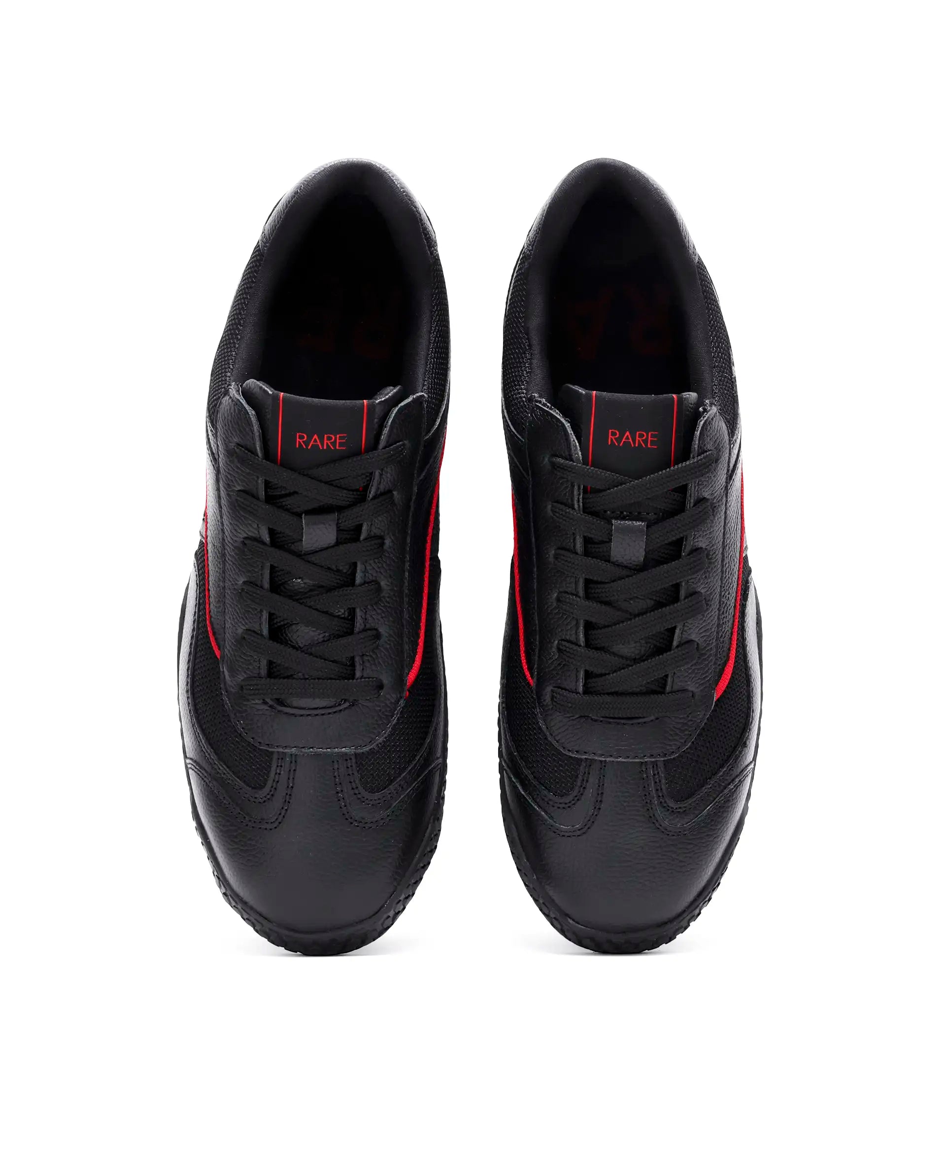 Rarez Men's Nosta Black Leather Sneaker