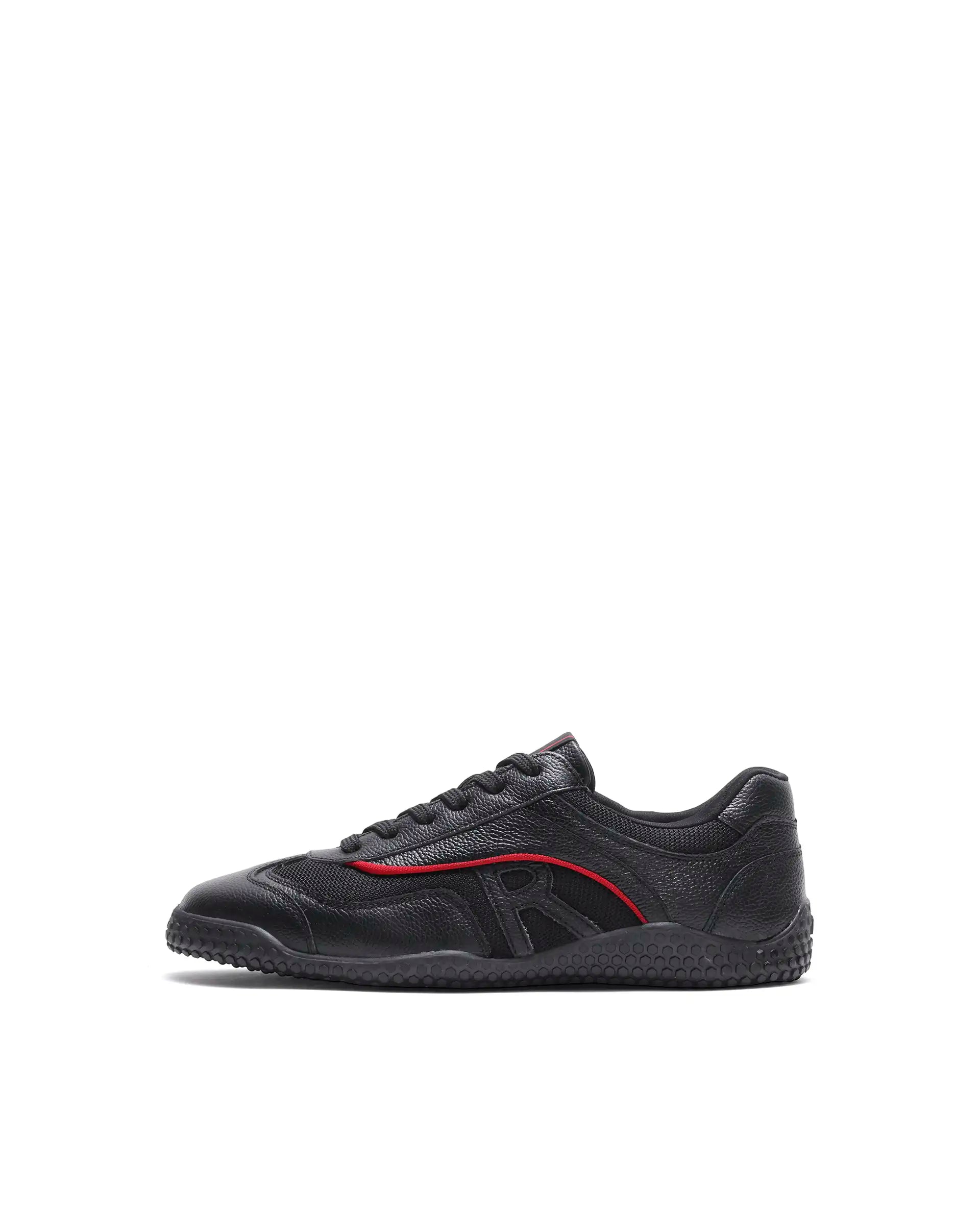 Rarez Men's Nosta Black Leather Sneaker