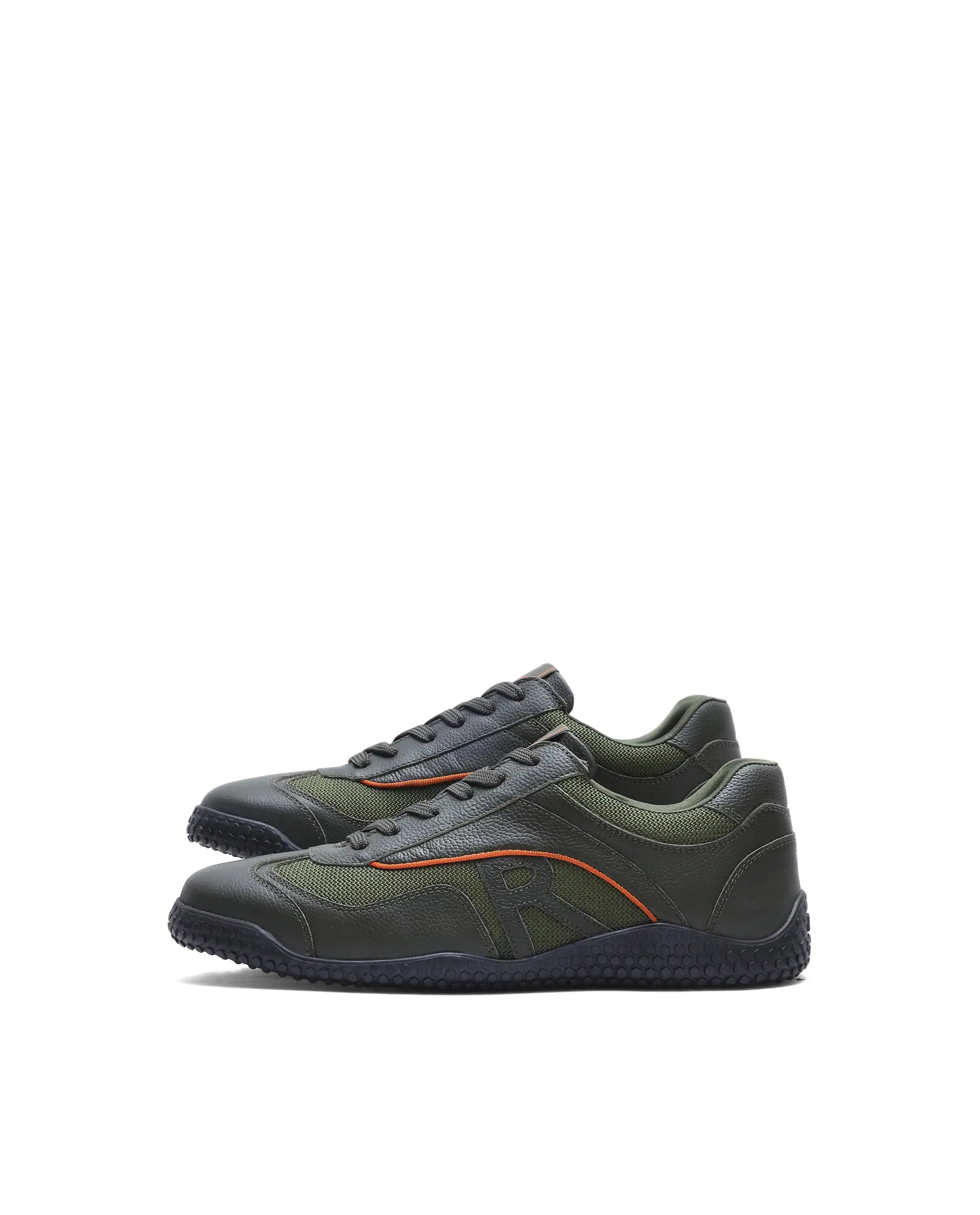 Rarez Men's Nosta Olive Leather Sneaker