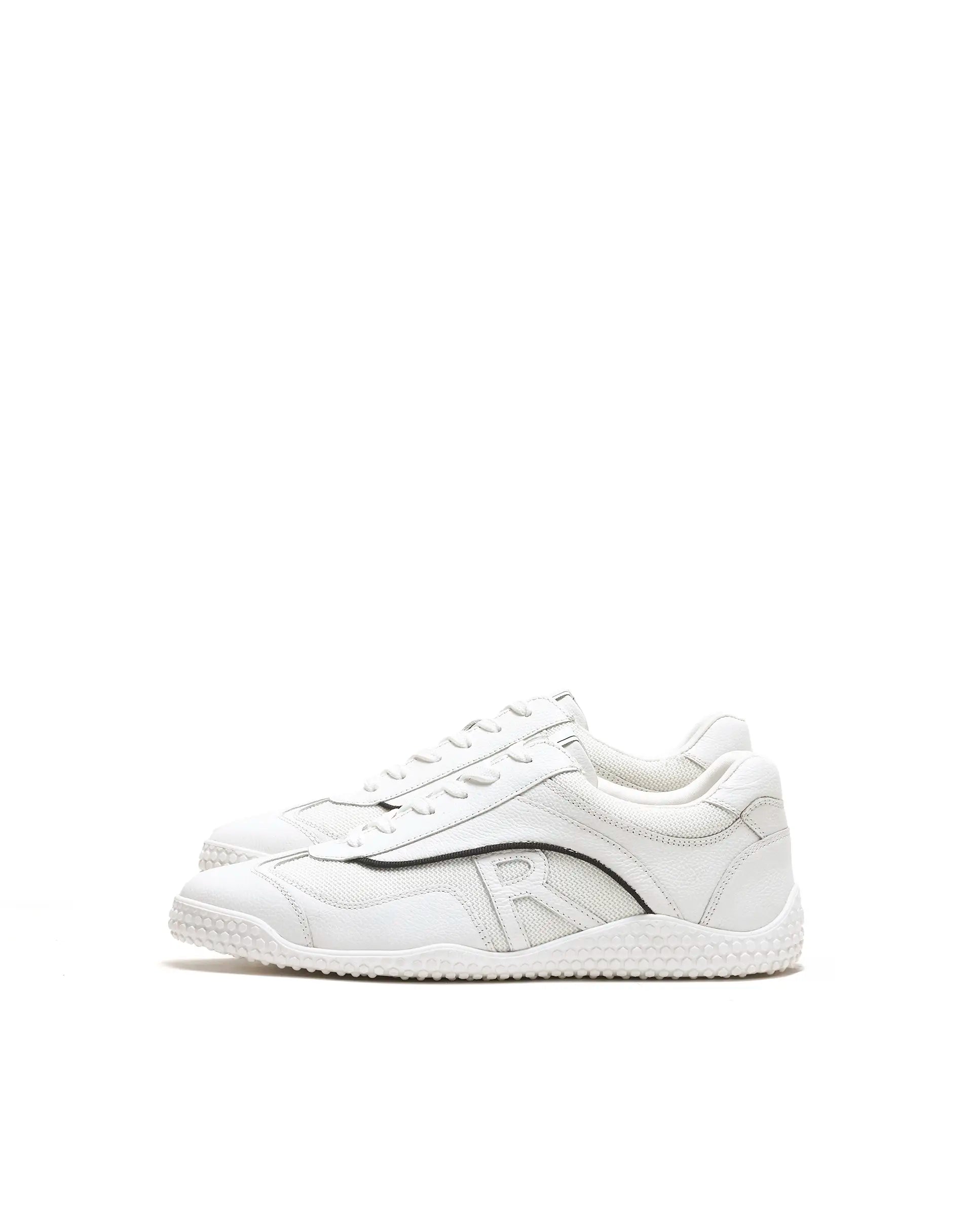 Rarez Men's Nosta White Mesh and leather Sneaker