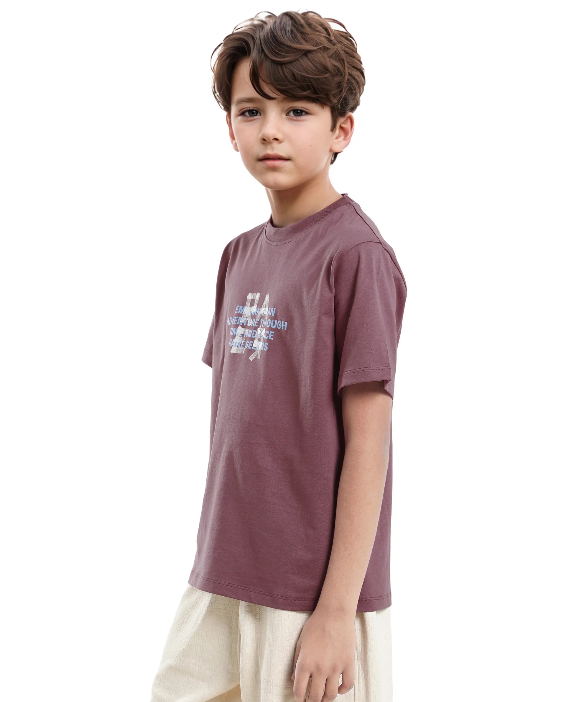 Rare Ones Kids Nova Pink Cotton Half Sleeve Printed Slip-On Closure Regular Fit T-Shirt