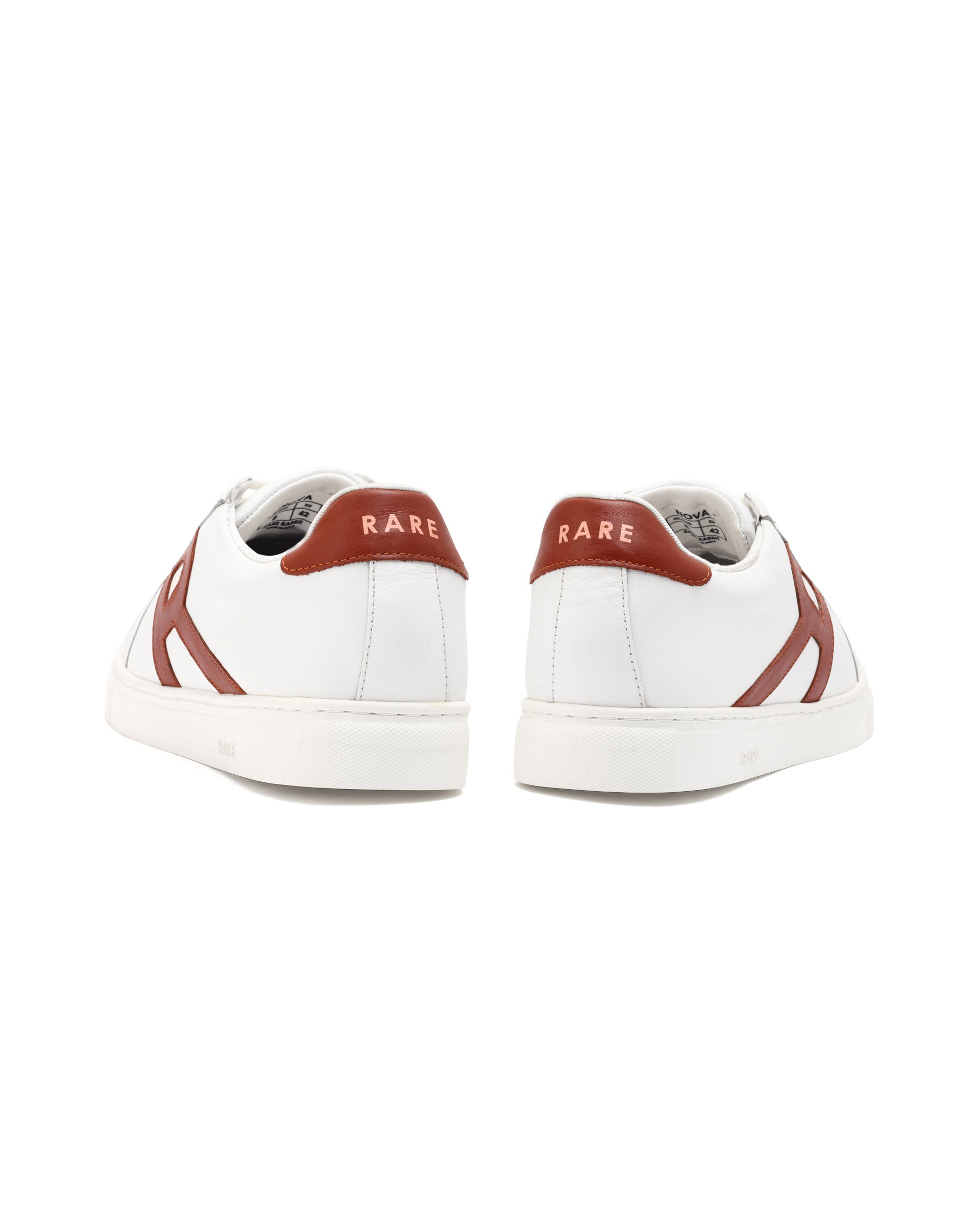 Rare Rabbit Men's Nova White Round Toe Smart Casual Low-Top Lace-Up Logo Branding Sneaker Shoes