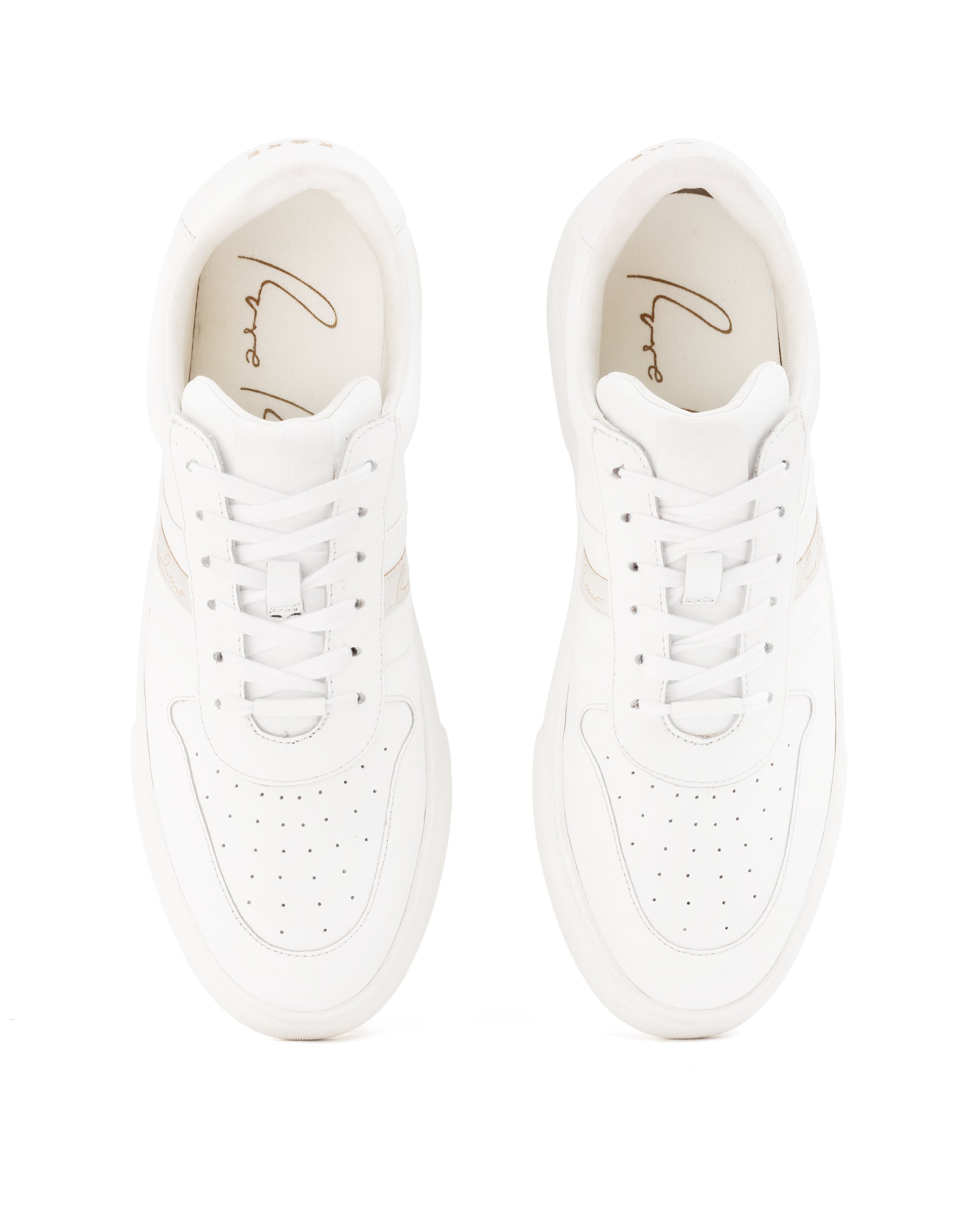 Rare Rabbit Mens Polaris White Round Toe Low Top Lace-Up Sneaker Shoes