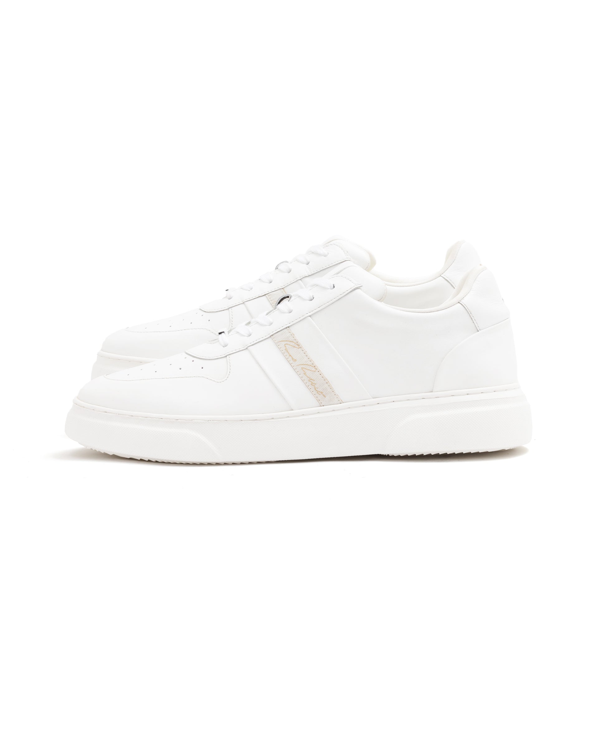 Rare Rabbit Mens Polaris White Round Toe Low Top Lace-Up Sneaker Shoes