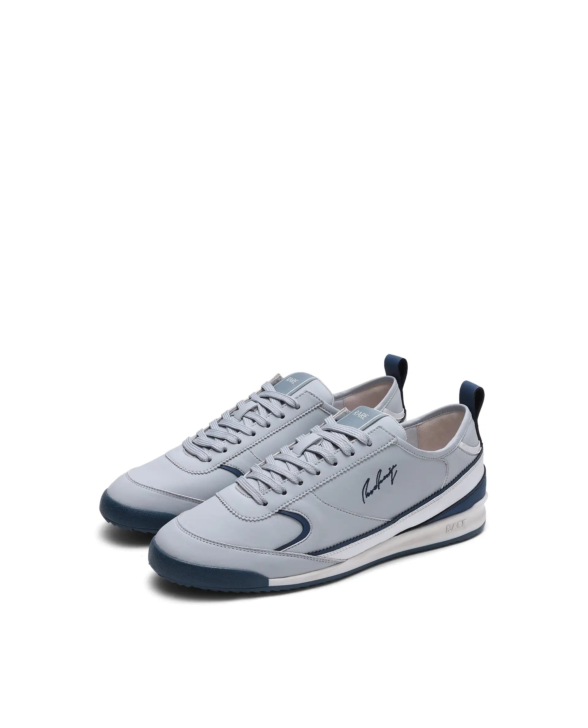 Rare Rabbit Men's Omex Light Grey Micro Fiber Sneaker