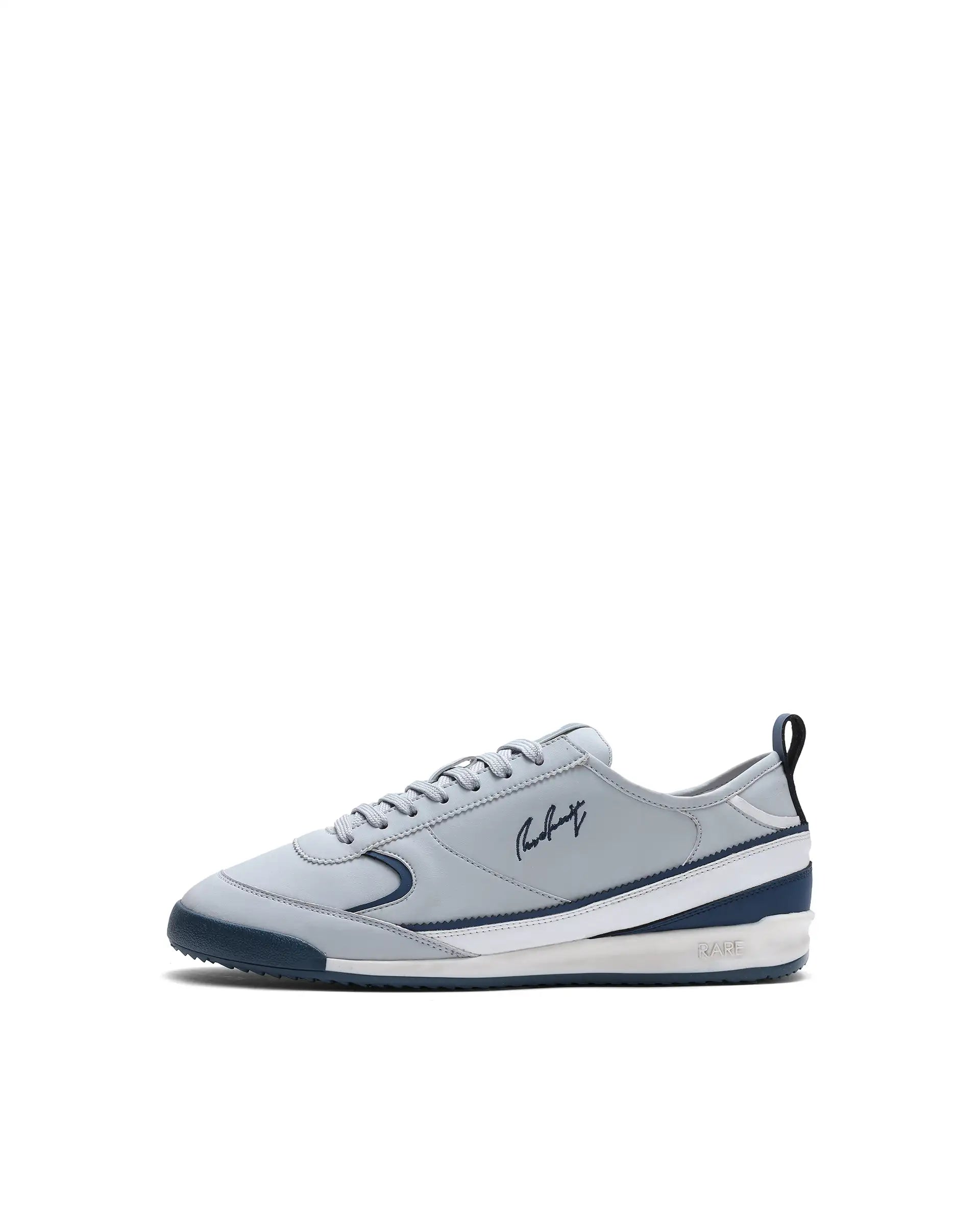 Rare Rabbit Men's Omex Light Grey Micro Fiber Sneaker