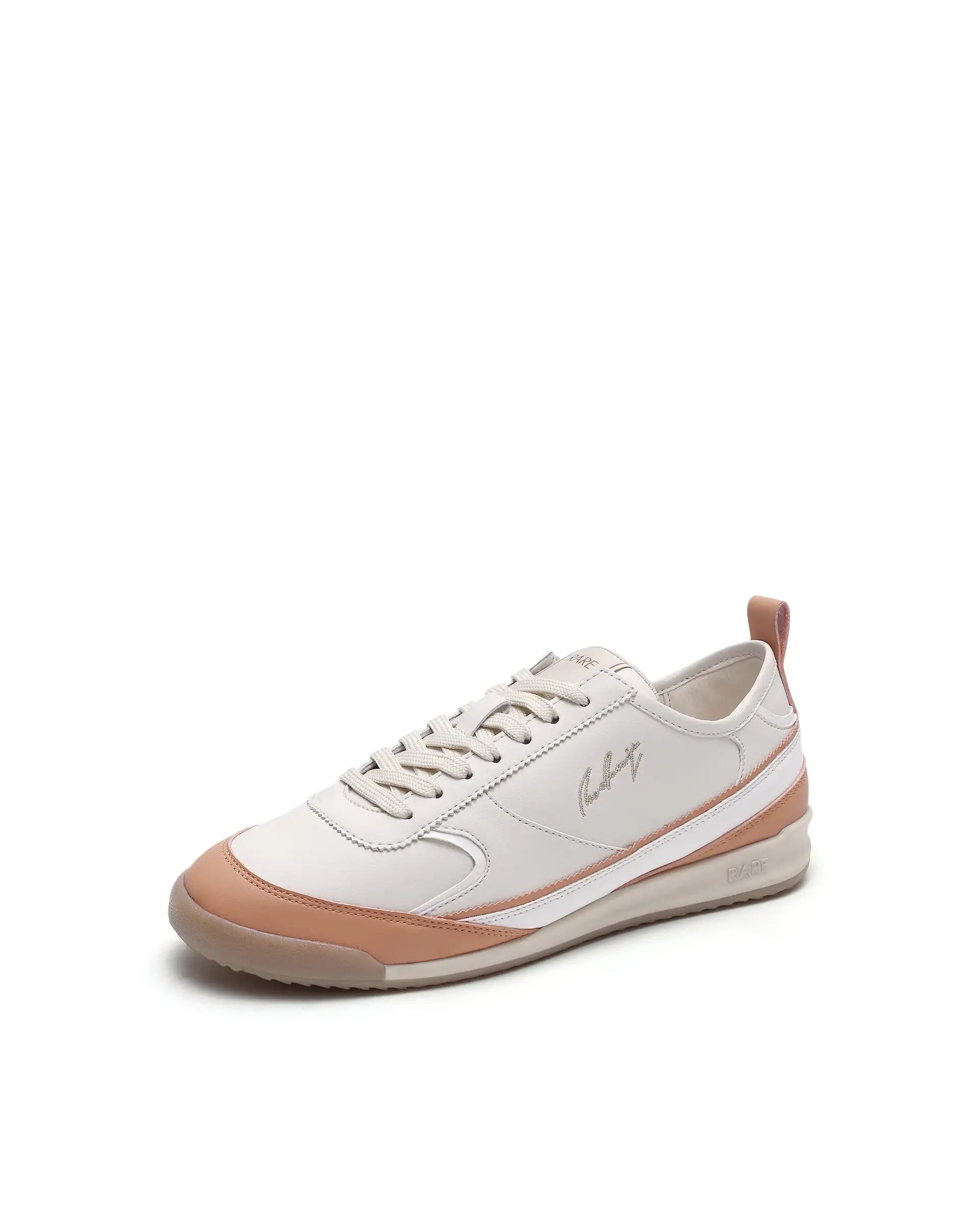 Rare Rabbit Men's Omex Orange Micro Fiber Sneaker
