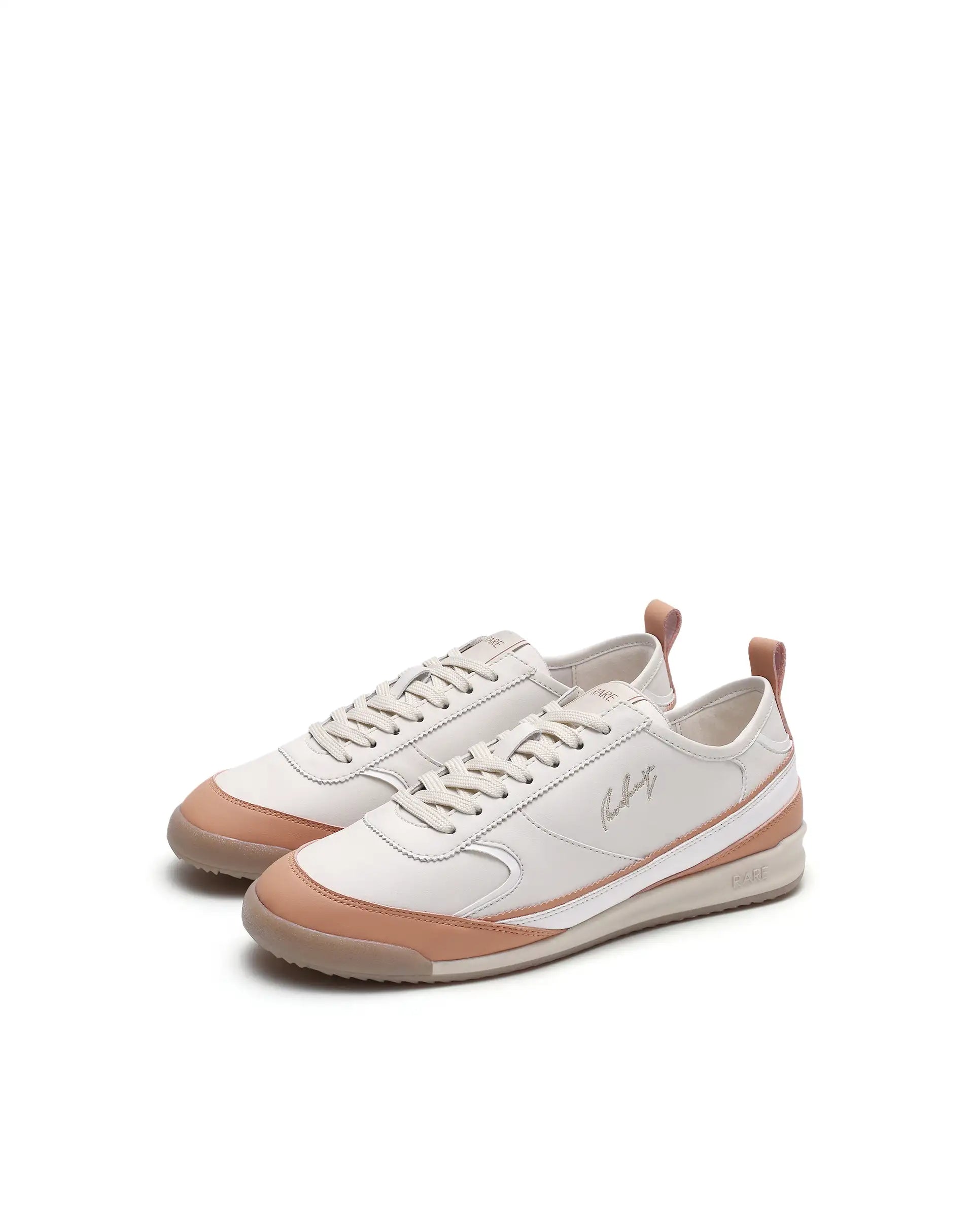 Rare Rabbit Men's Omex Orange Micro Fiber Sneaker