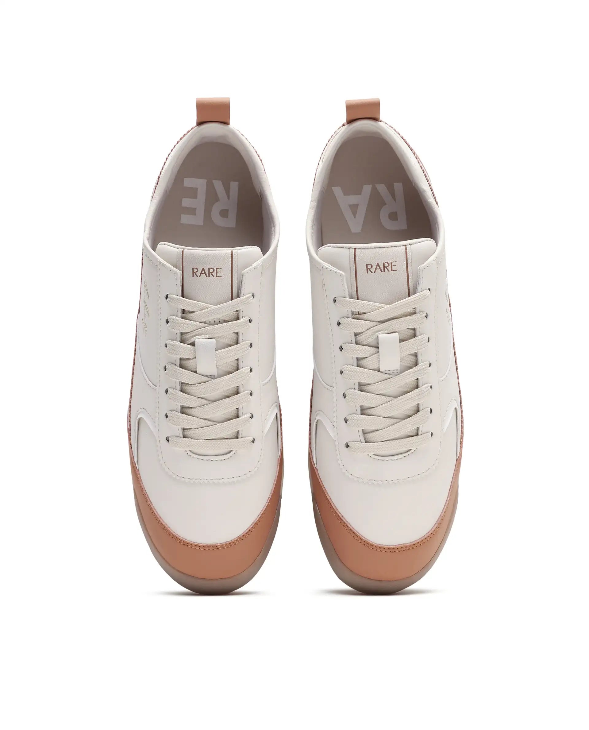 Rare Rabbit Men's Omex Orange Micro Fiber Sneaker