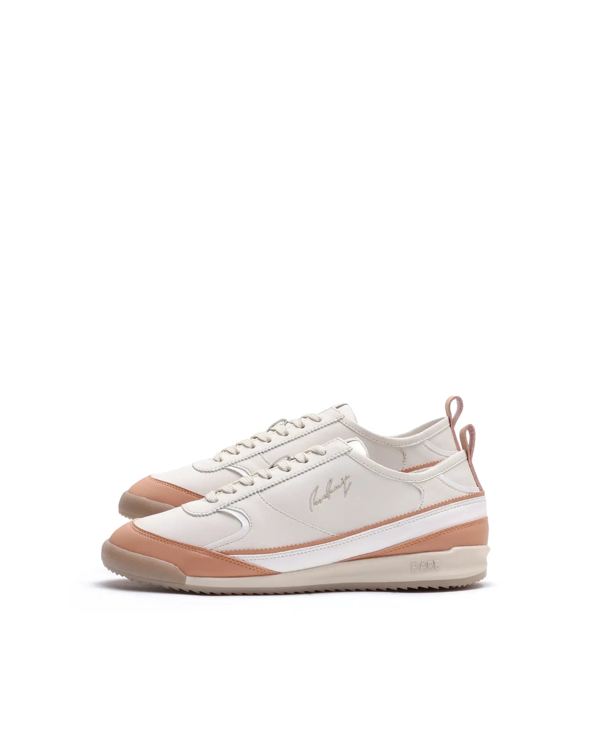 Rare Rabbit Men's Omex Orange Micro Fiber Sneaker