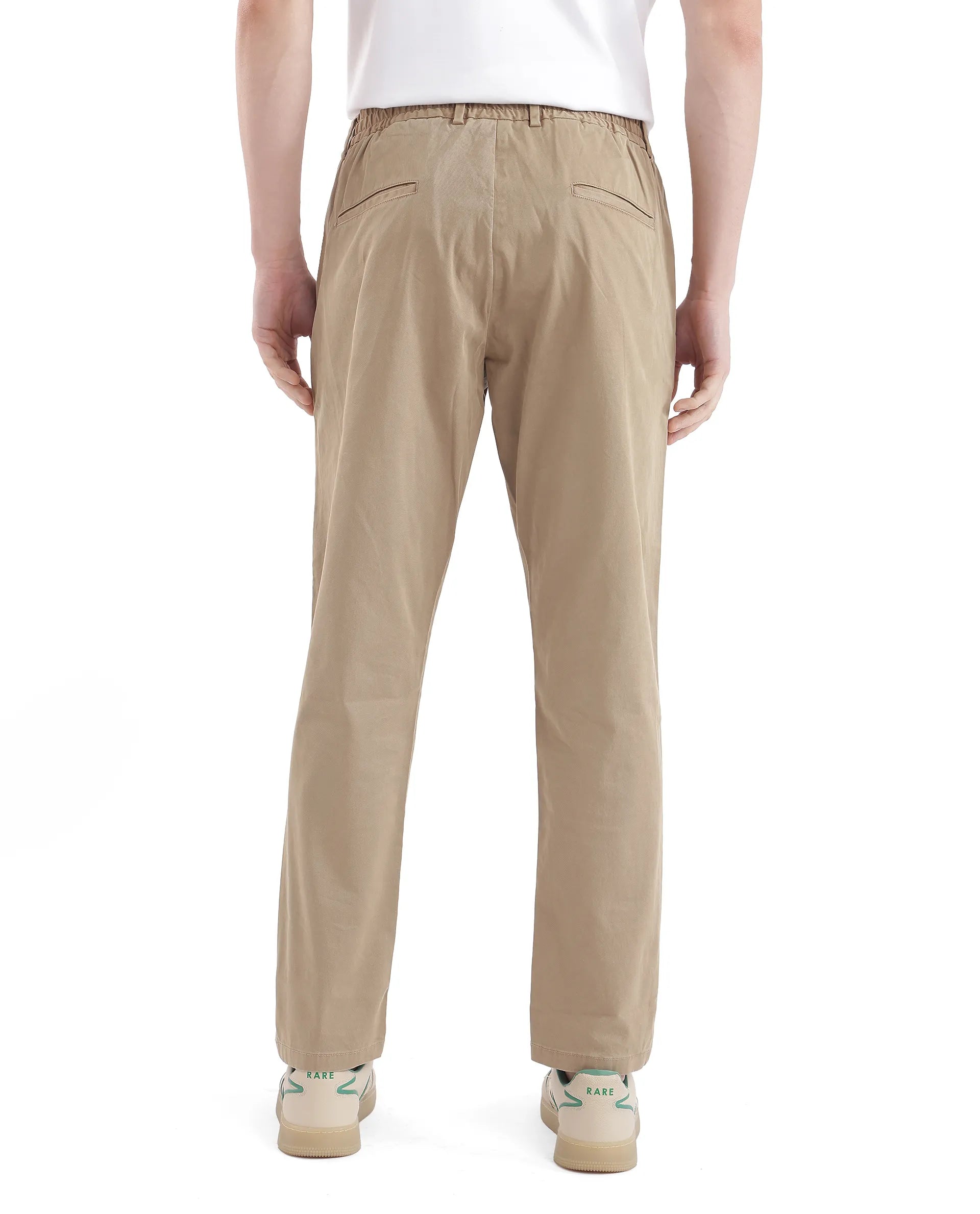 RARE RABBIT MENS ORANY OLIVE TROUSER COTTON LYCRA SOLID