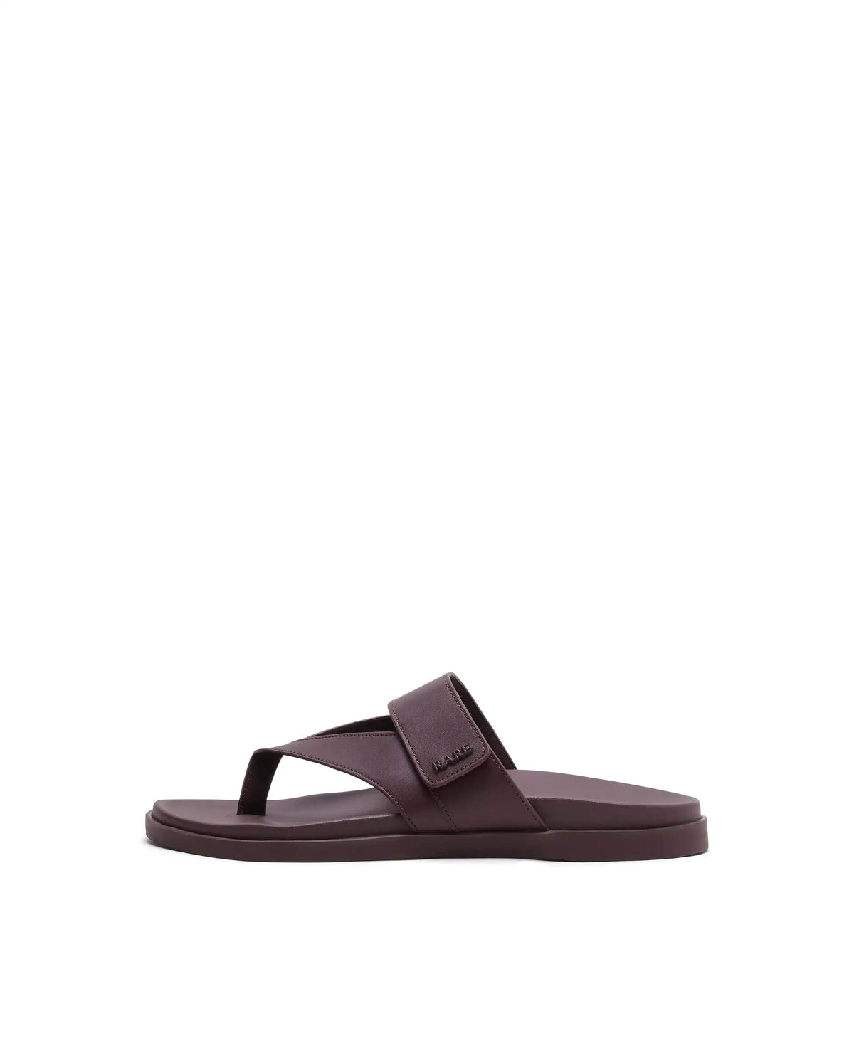 Rarez Men's Orin Dark Holy Rust Leather Upper Material TPR Sole Sandal