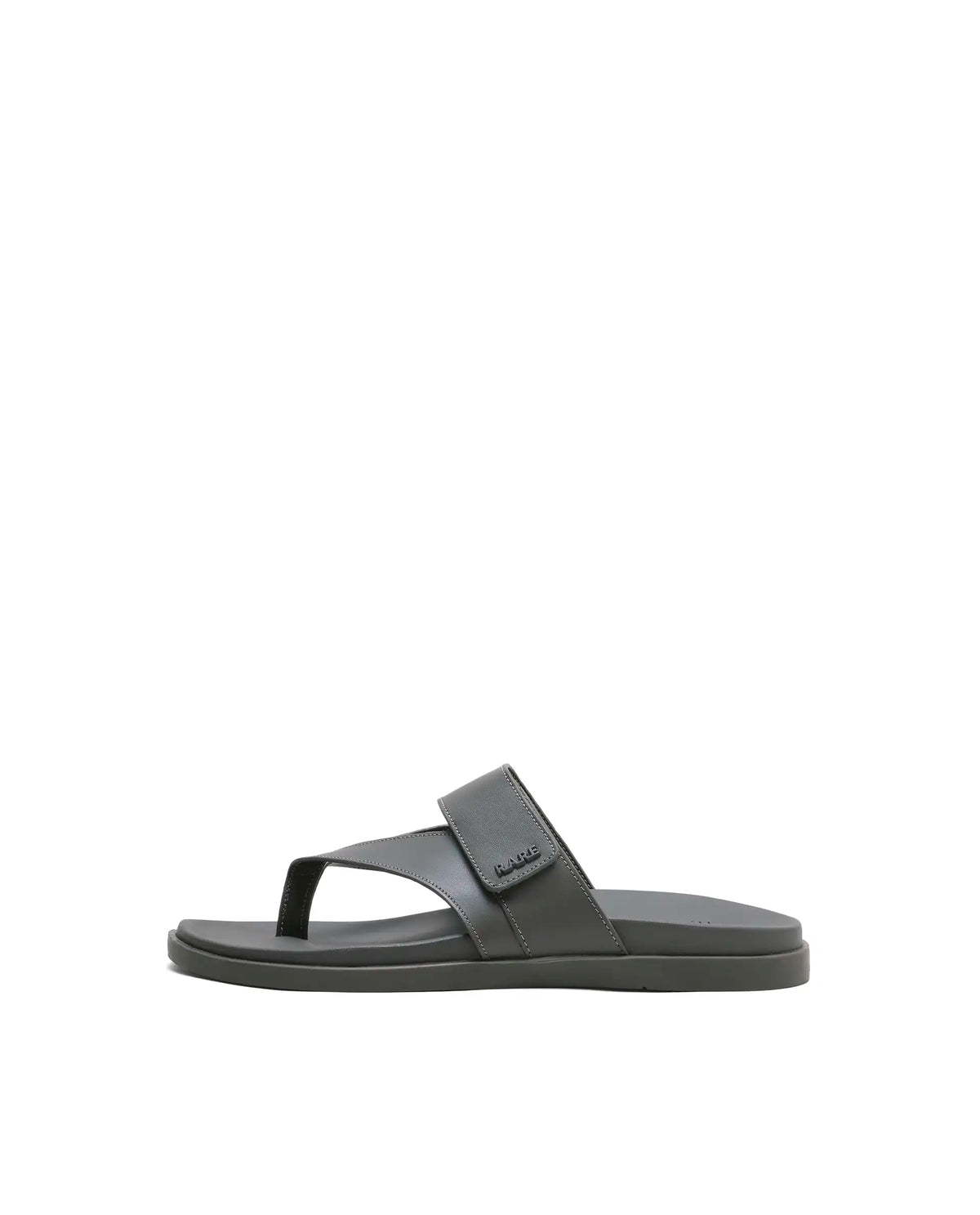 Rarez Men's Orin Olive Leather Upper Material TPR Sole Sandal