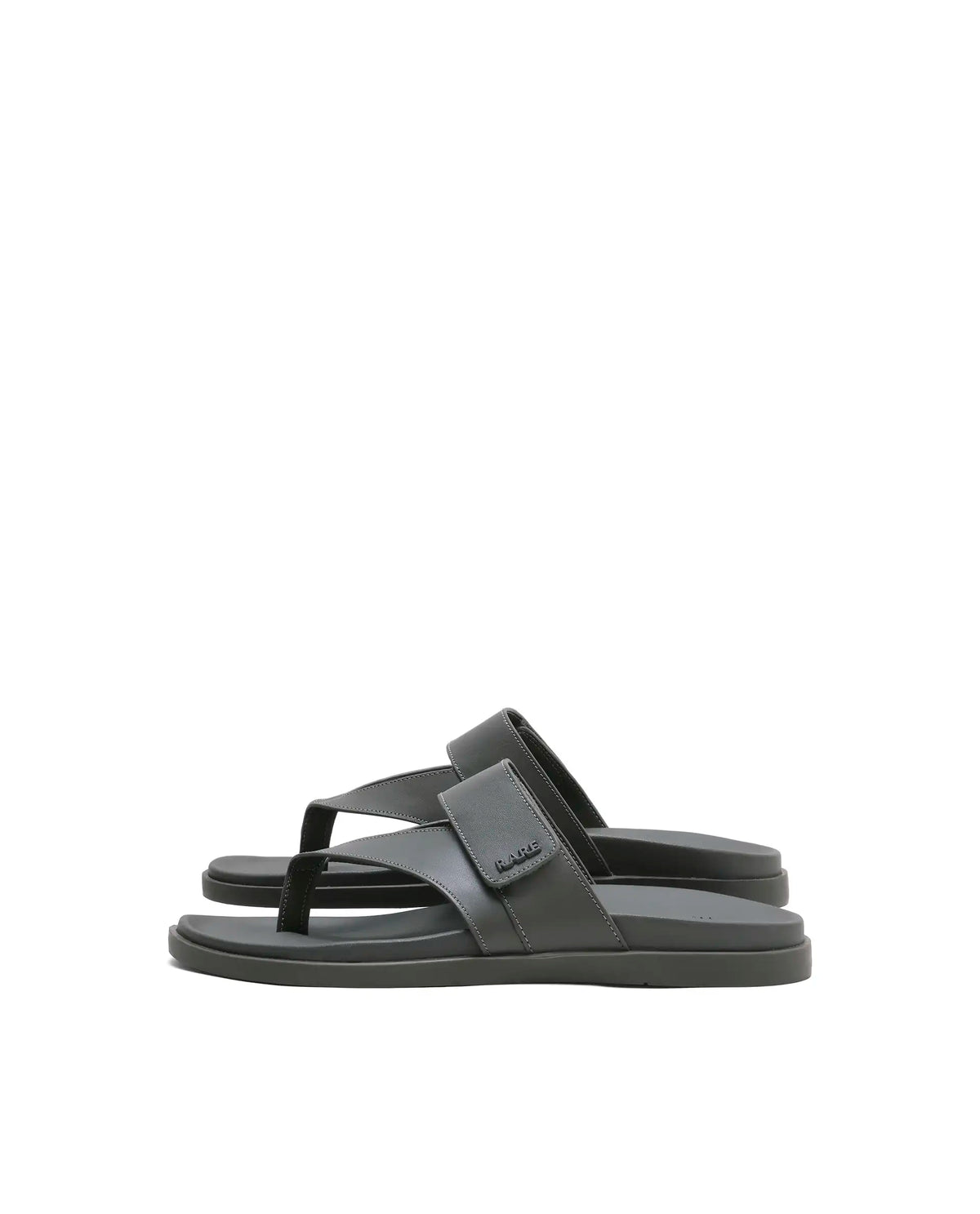 Rarez Men's Orin Olive Leather Upper Material TPR Sole Sandal