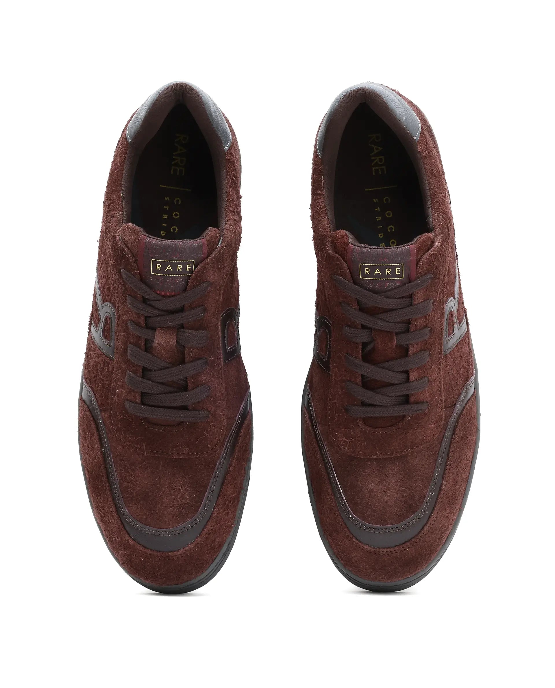 Rare Rabbit Men Orla Burgundy Lace-Up Closure Suede Sneaker