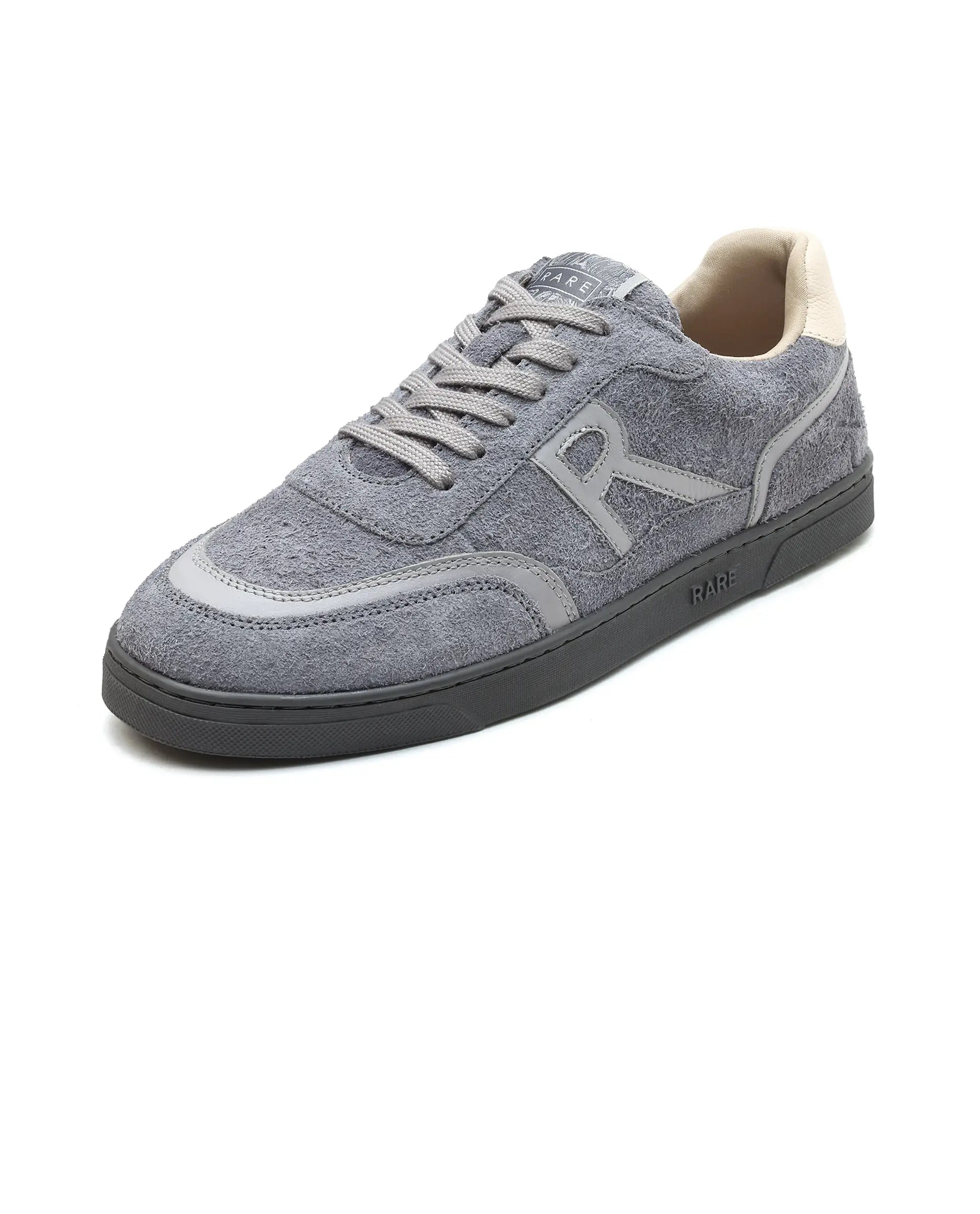 Rare Rabbit Men Orla Grey Lace-Up Closure Suede Sneaker