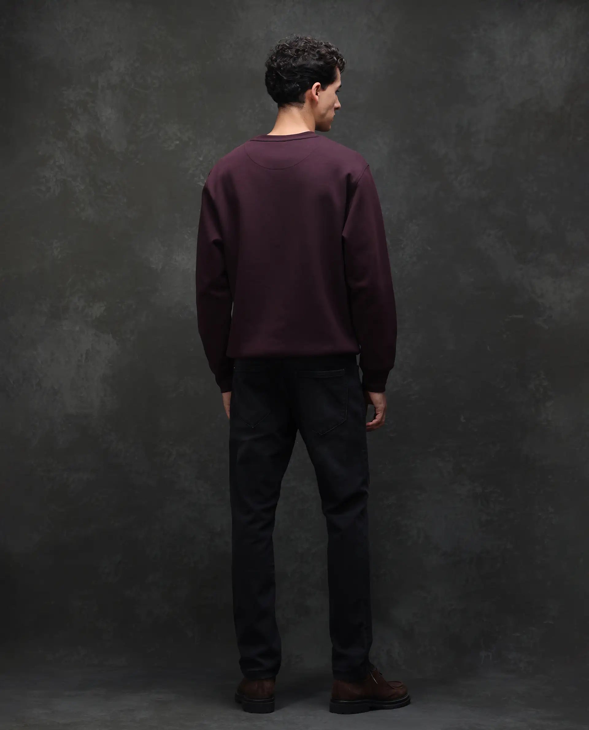 Rare Rabbit Men's Orleans Black Cotton Plain Hawk Slim Fit Jeans